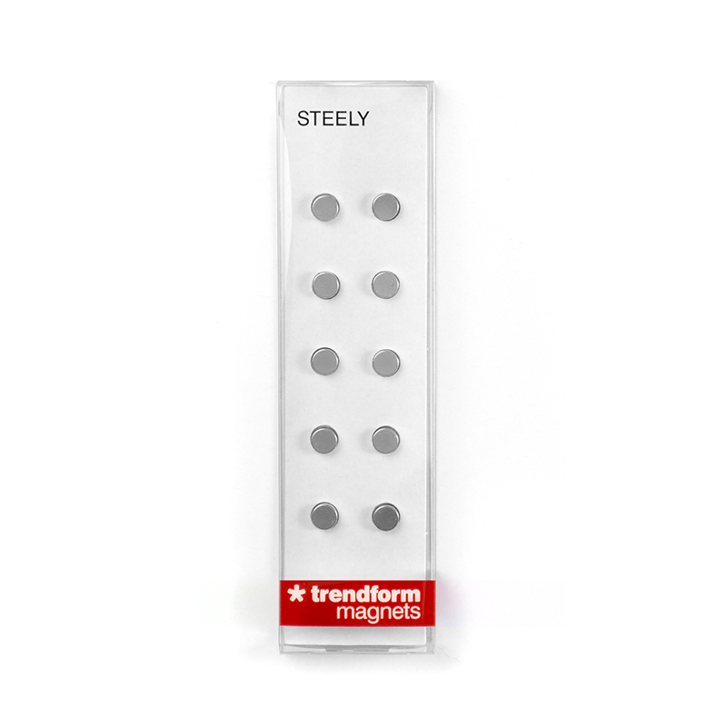 Magnete STEELY 10er Set silbern 
