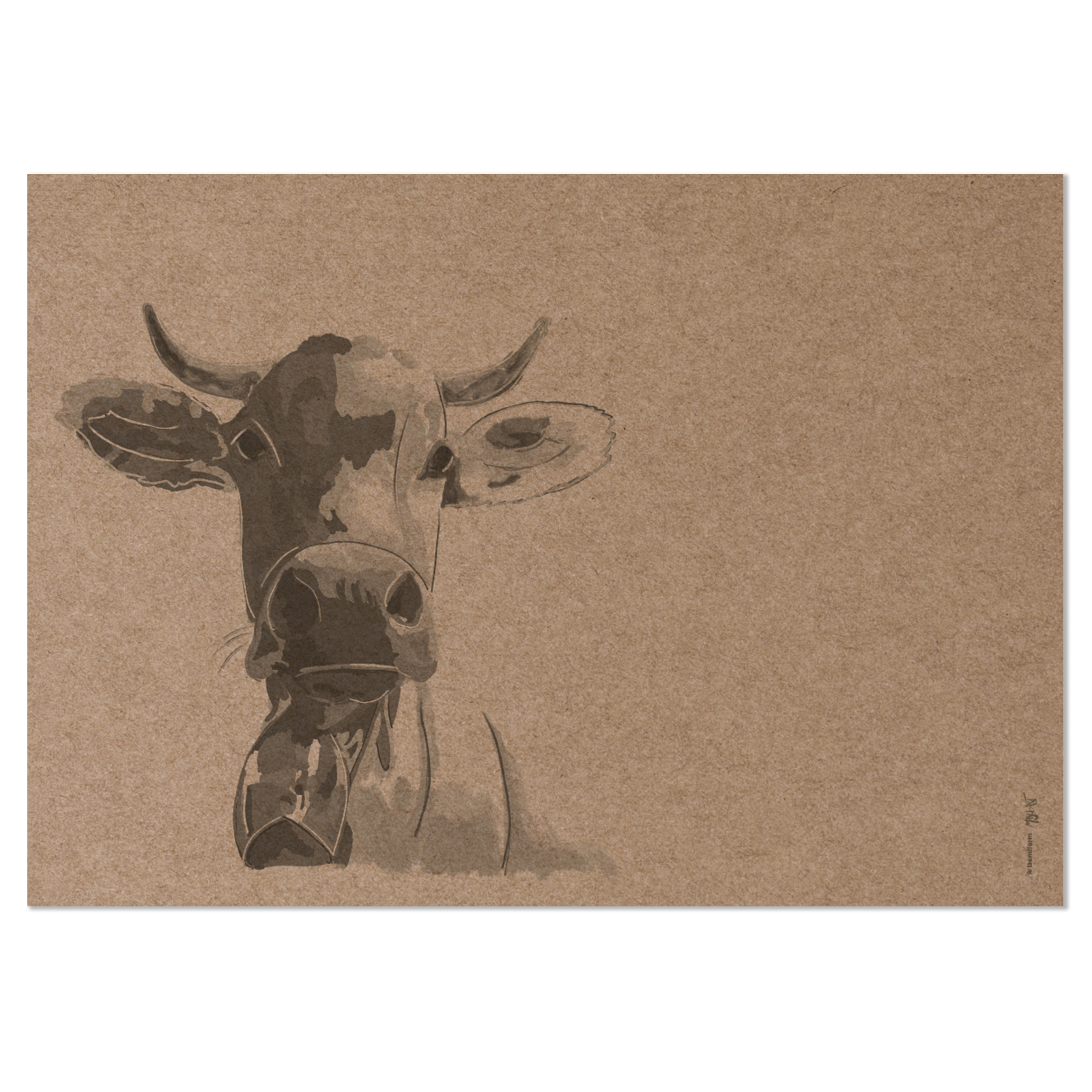 Papiertischset Kraft BELLA Block mit 48 Blatt