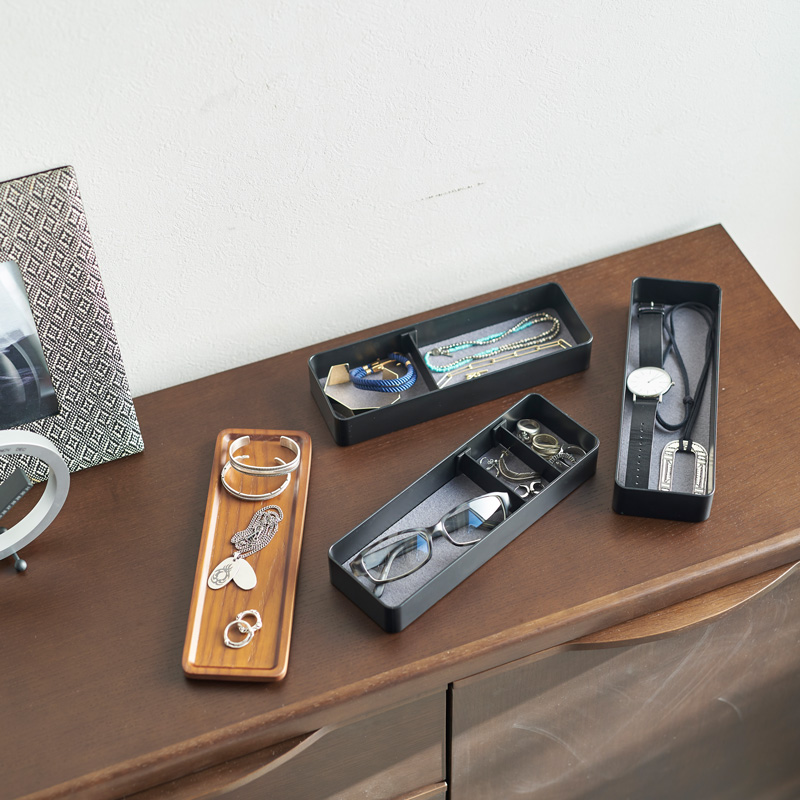 3-stufige Accessoire-Ablage RIN schwarz mit Deckel