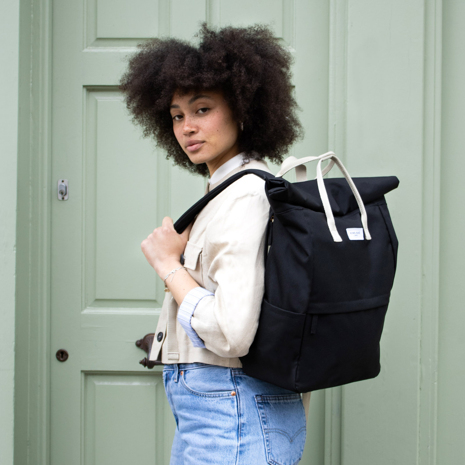 Large Backpack 23L Pebble Black 
