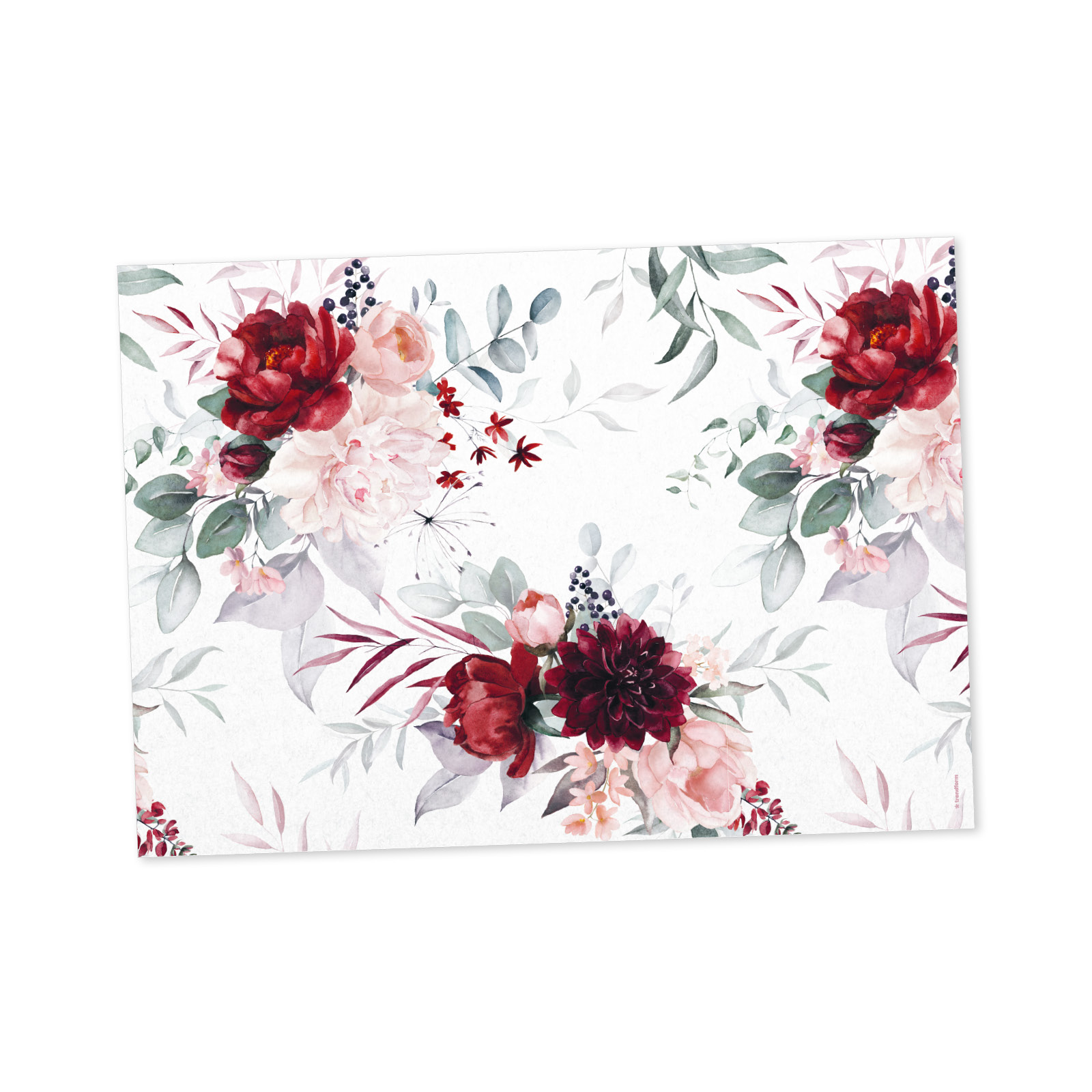 Papiertischset BURGUNDY 4 Sujets à 12 Blatt