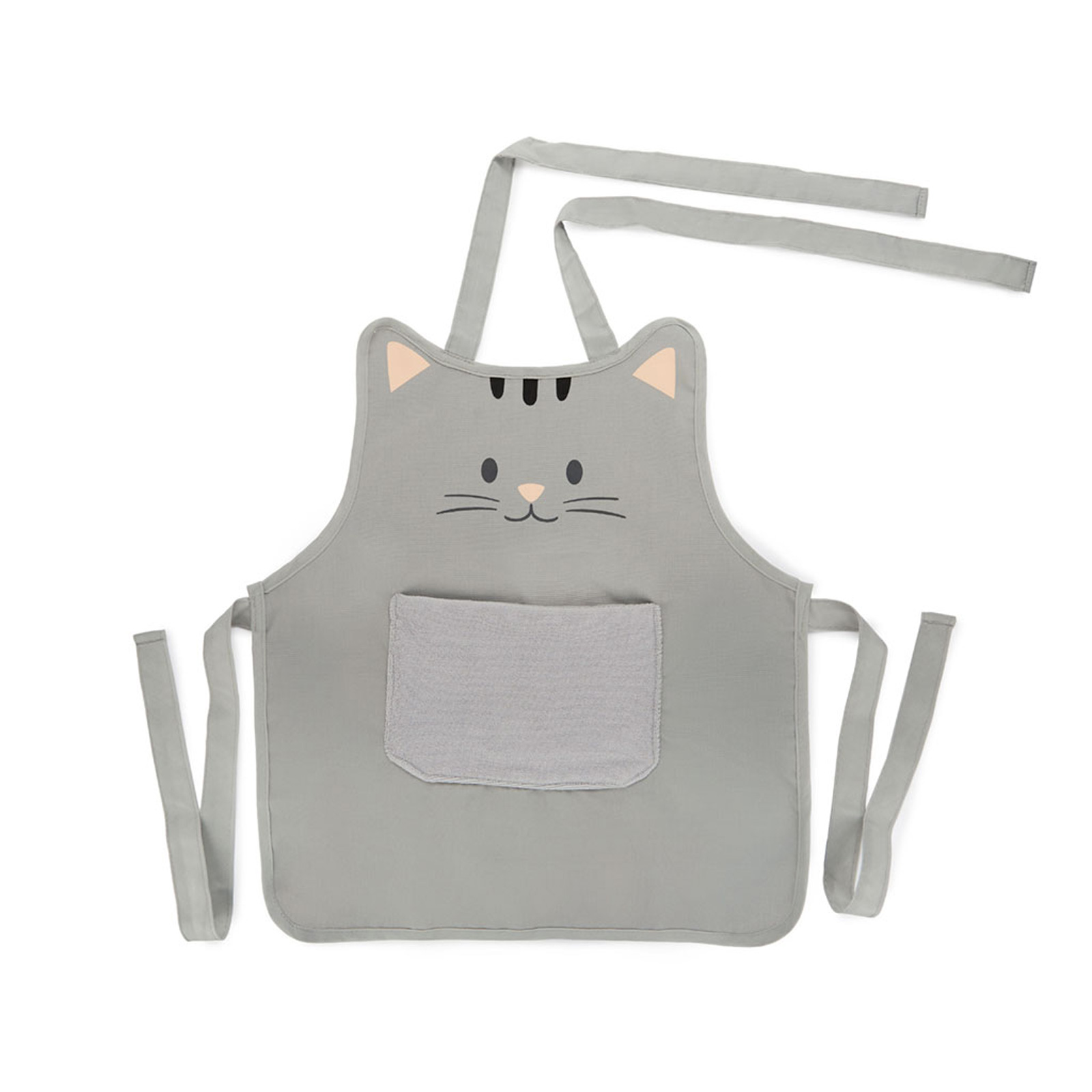 Schürze Kids KITTY grau 