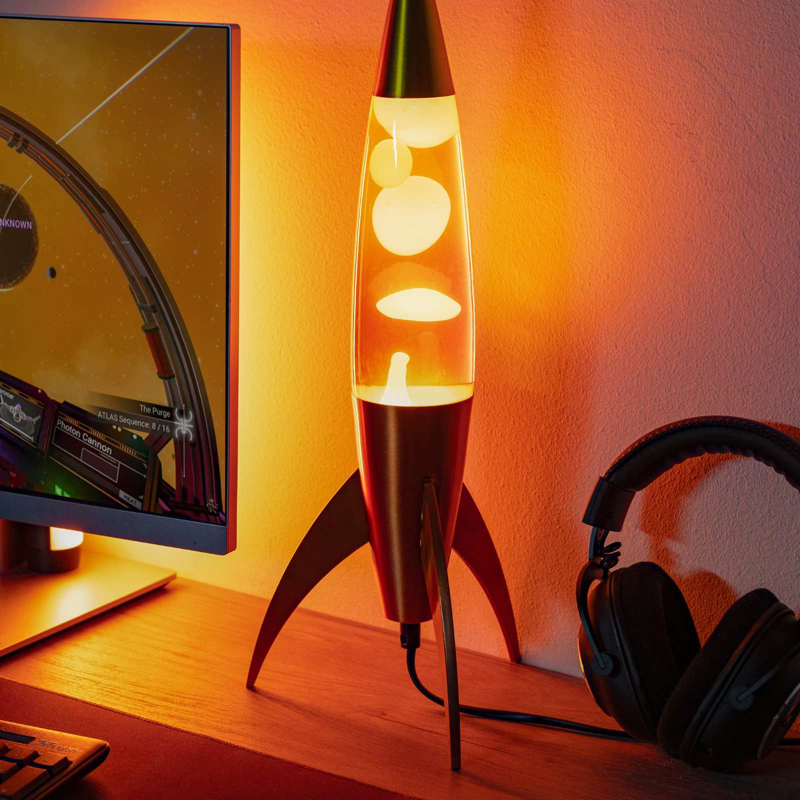 Lava Lamp ROCKET orange gradient 