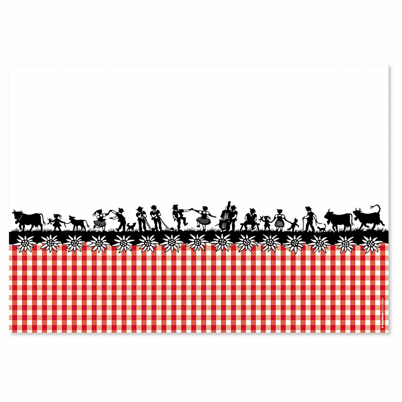 Papiertischset SWISS TRADITION 5 4 Sujets à 12 Blatt