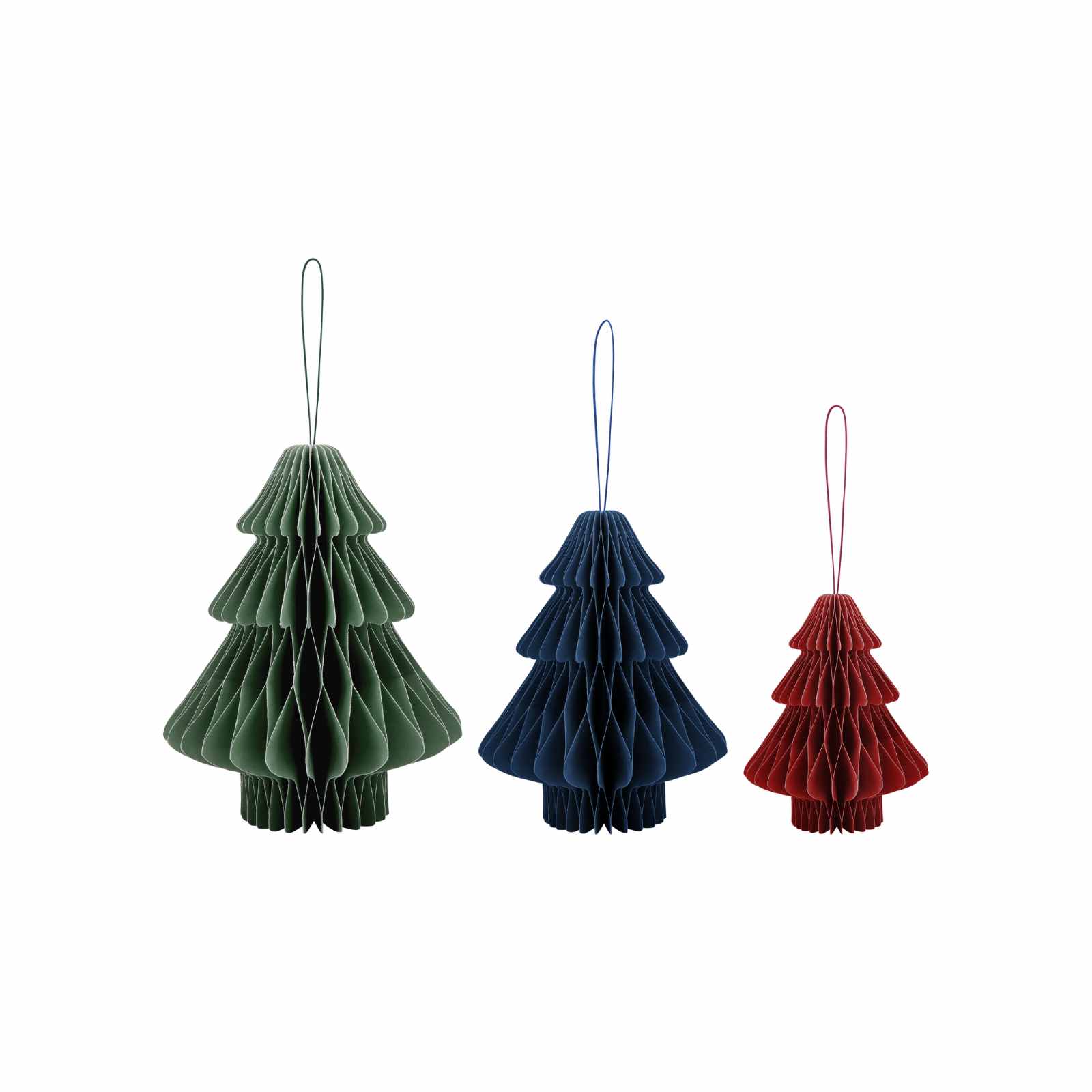 Baumschmuck 3er-Set Tannenbäume 