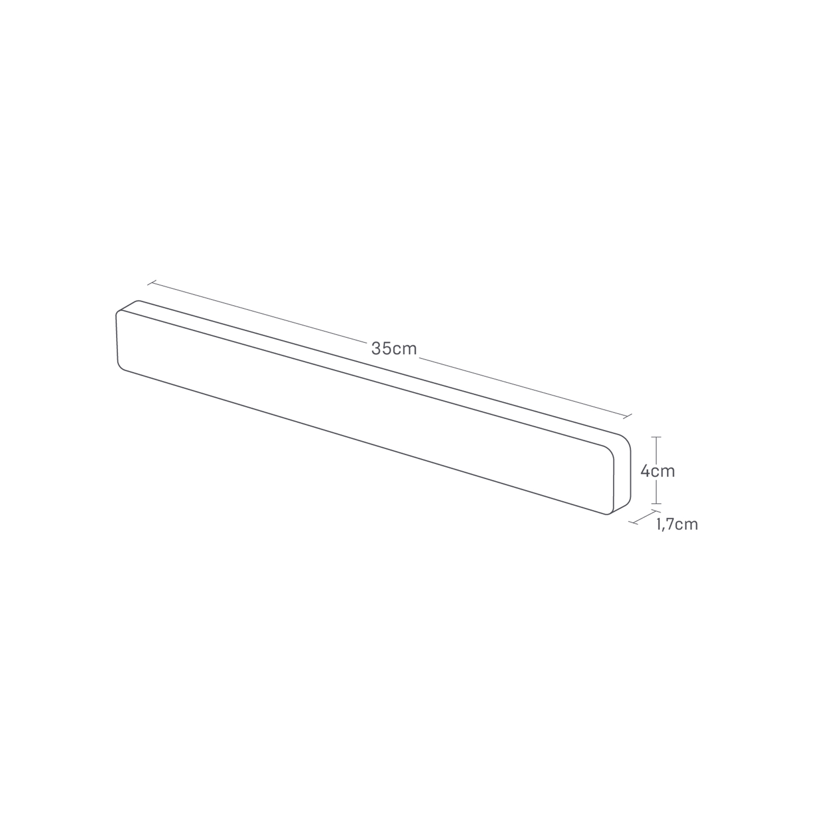 TOWER Magnetischer Messerhalter schwarz 