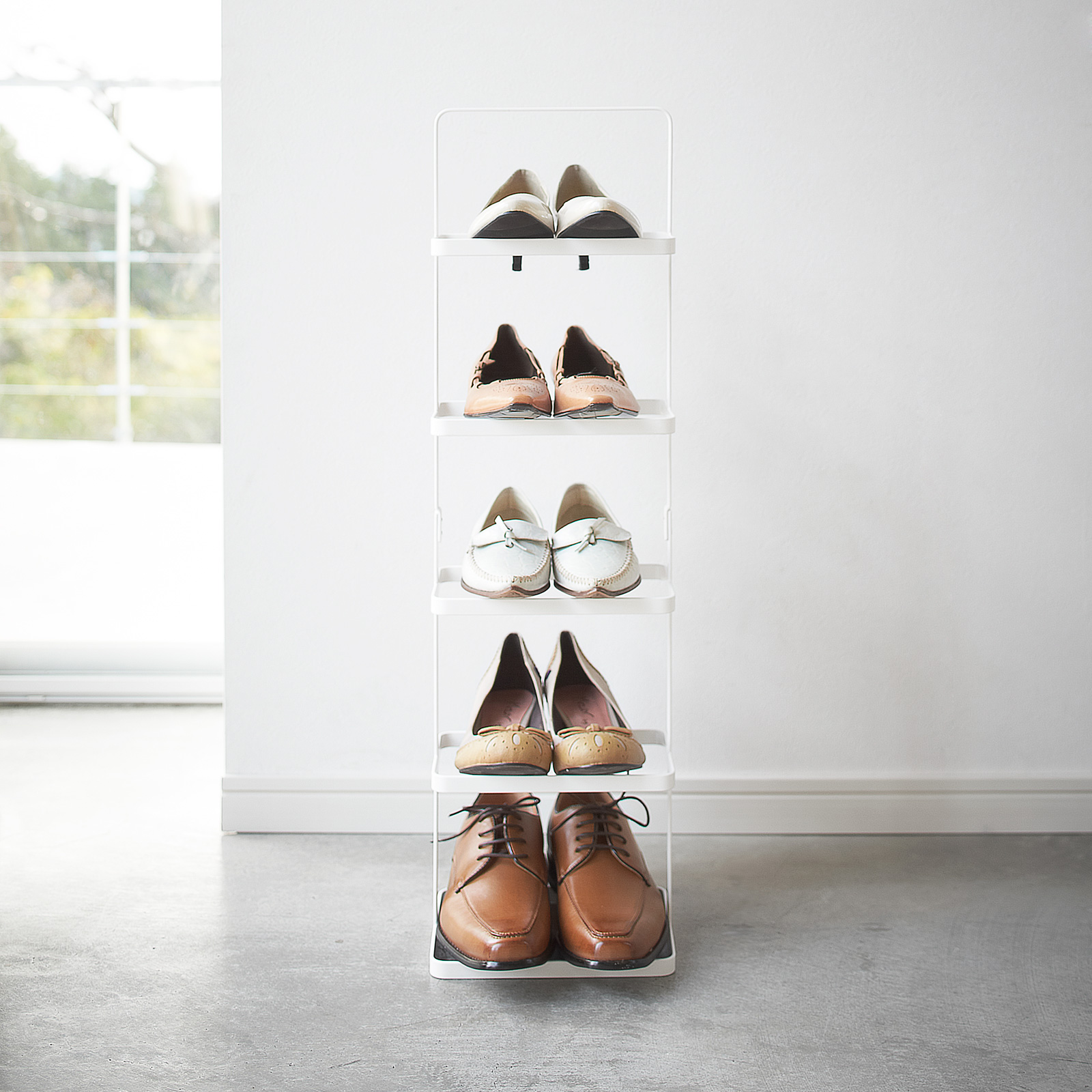 Schuhregal hoch TOWER weiss 
