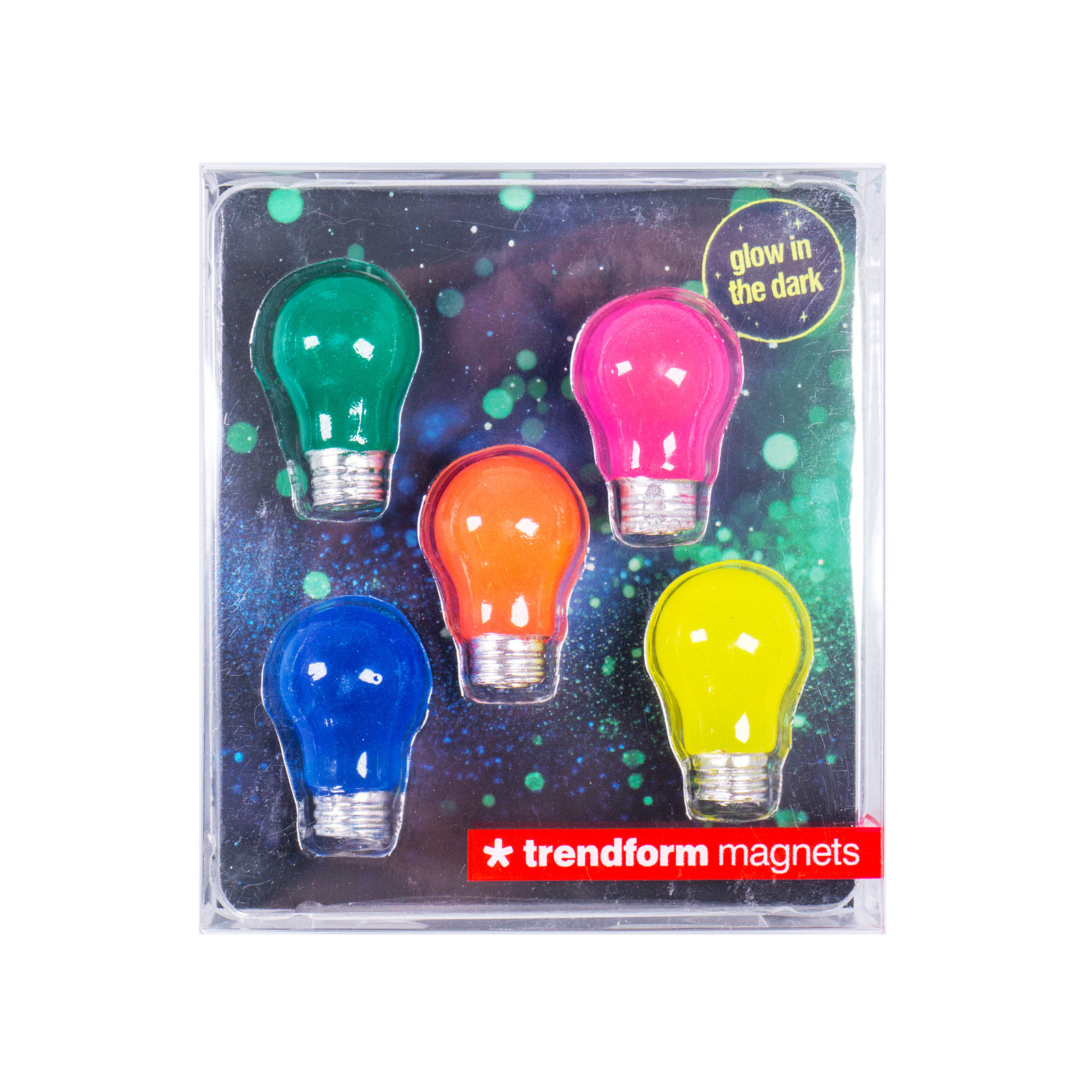 Magnete BULB GLOW 5er Set multicolor glow in the dark