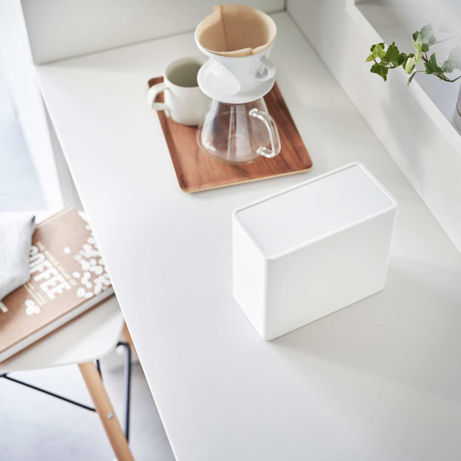 Kaffeefilterbox TOWER weiss 