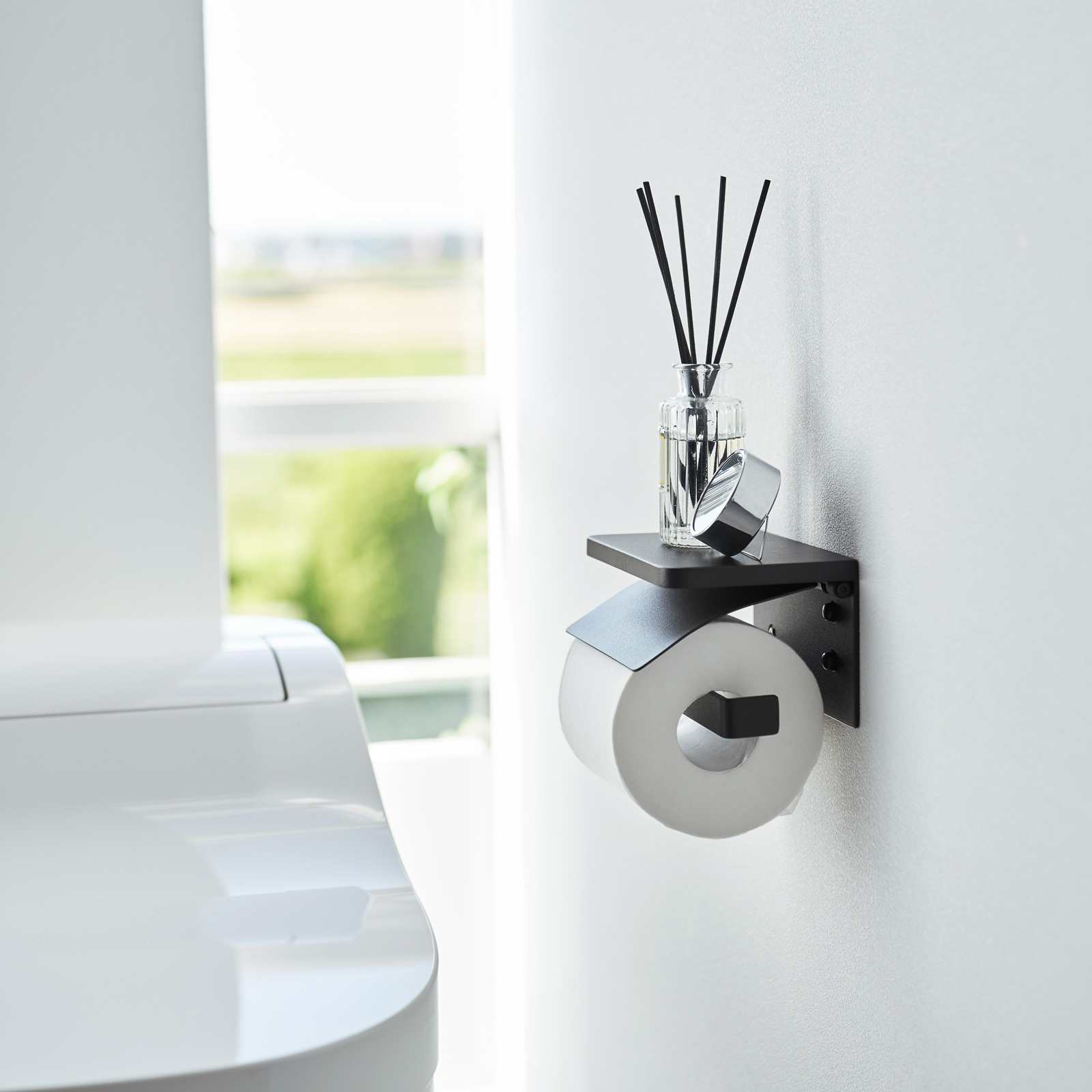 Wand-Toilettenpapierhalter TOWER schwarz 