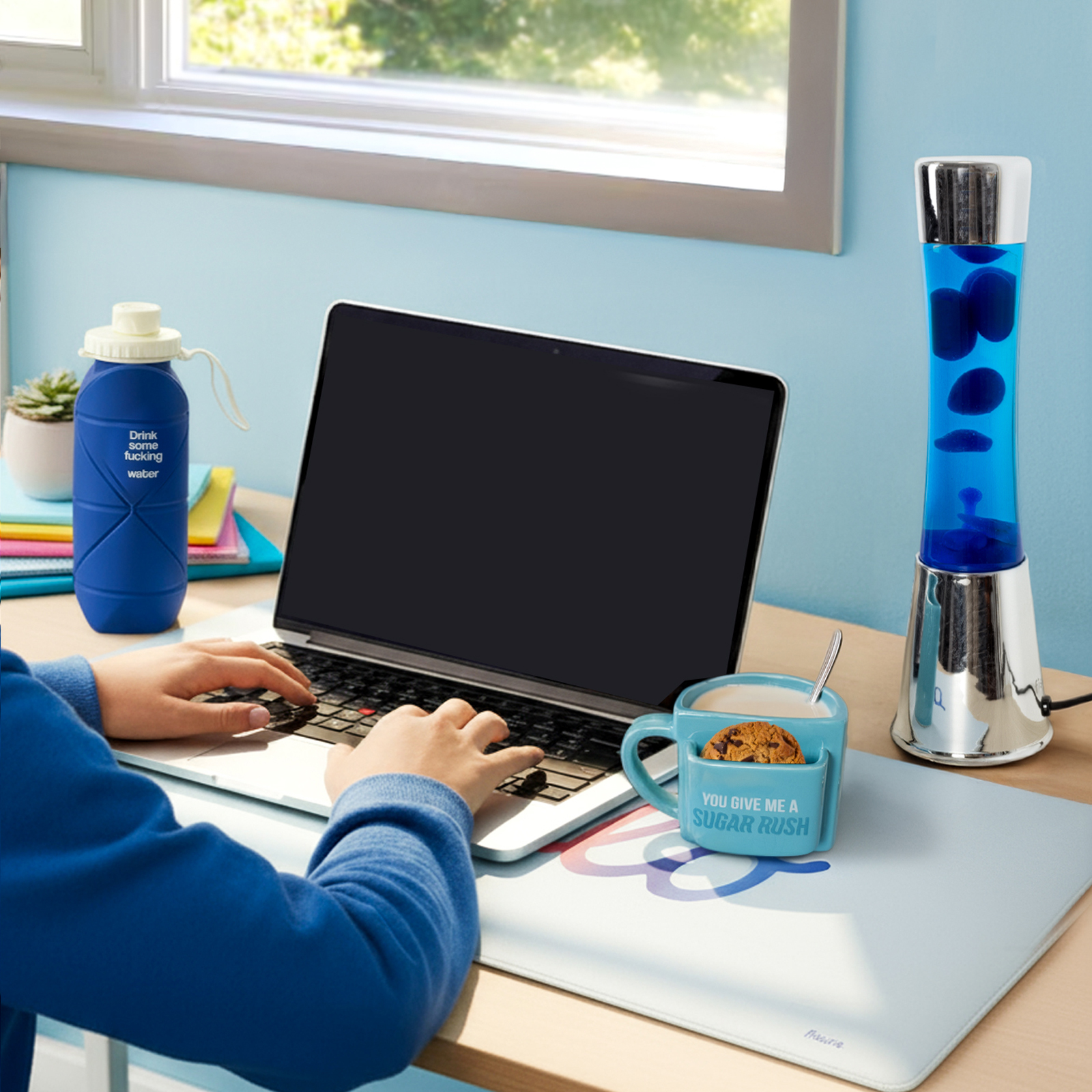 Lava Lamp TOWER blue 