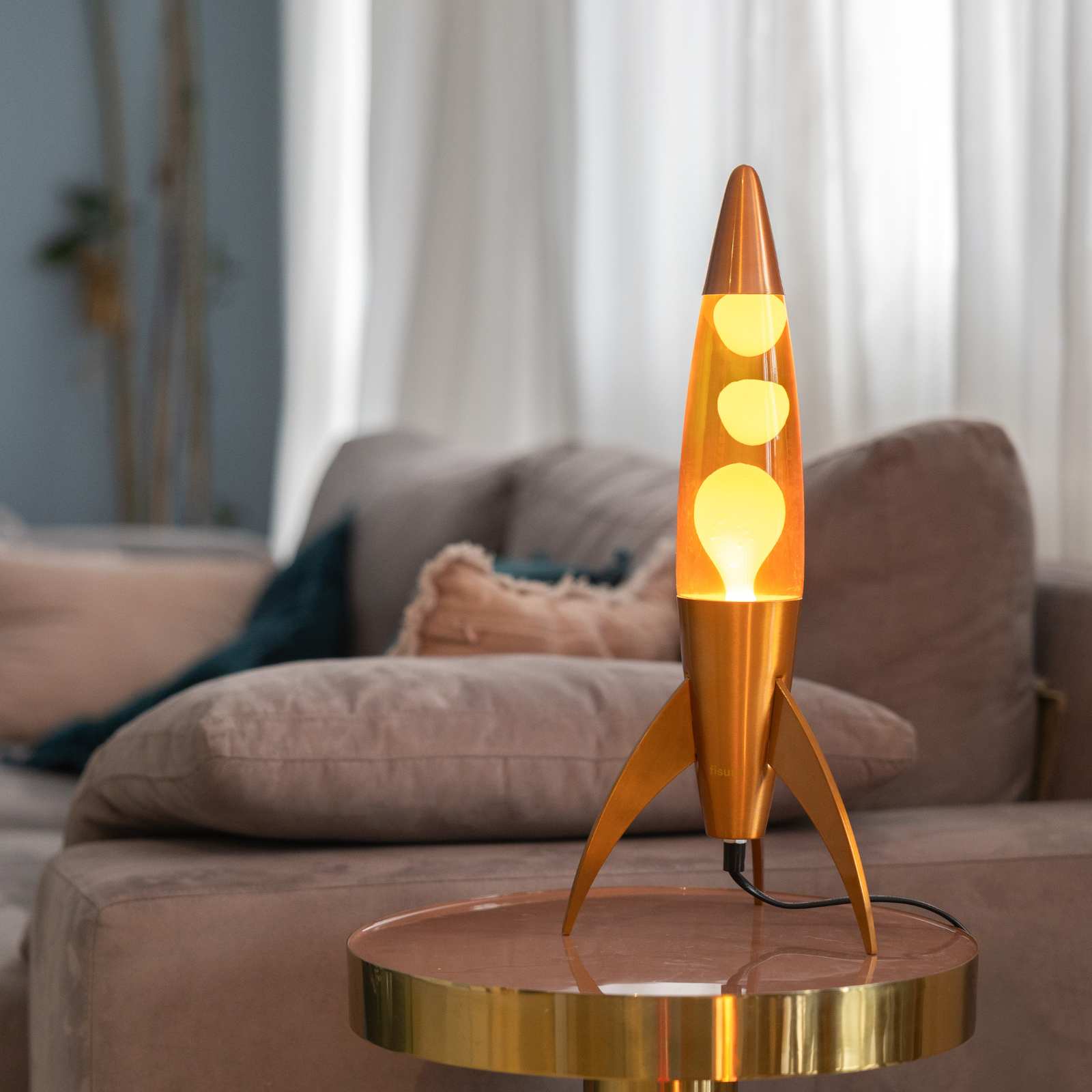 Lava Lamp ROCKET orange gradient 