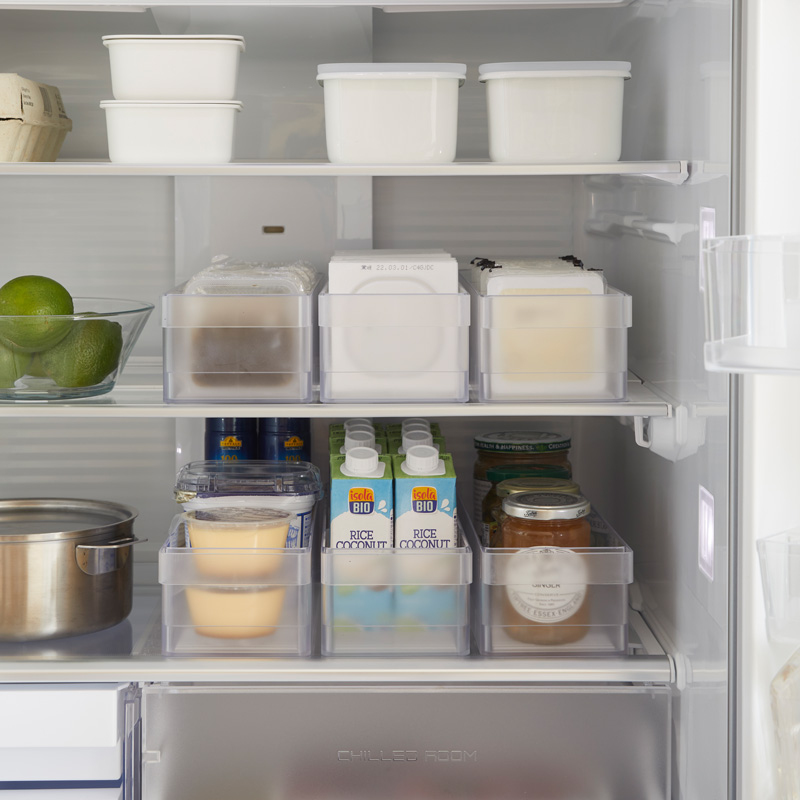Kühlschrank Organizer TOWER weiss mit Trennwänden