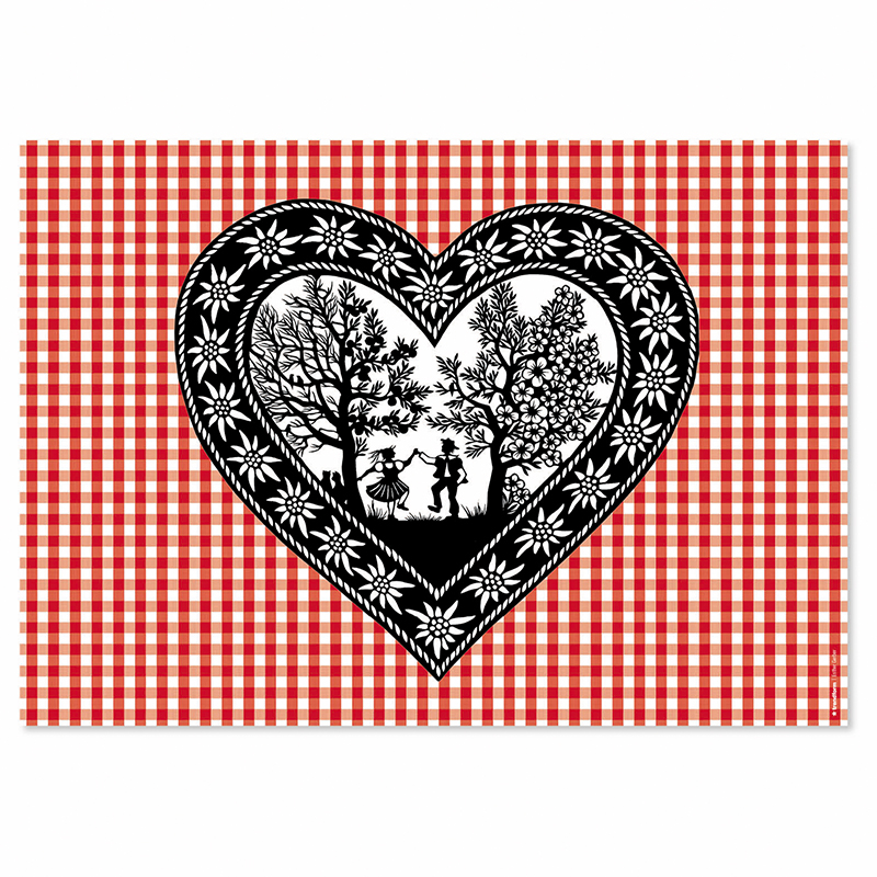 Papiertischset SWISS TRADITION 5 4 Sujets à 12 Blatt