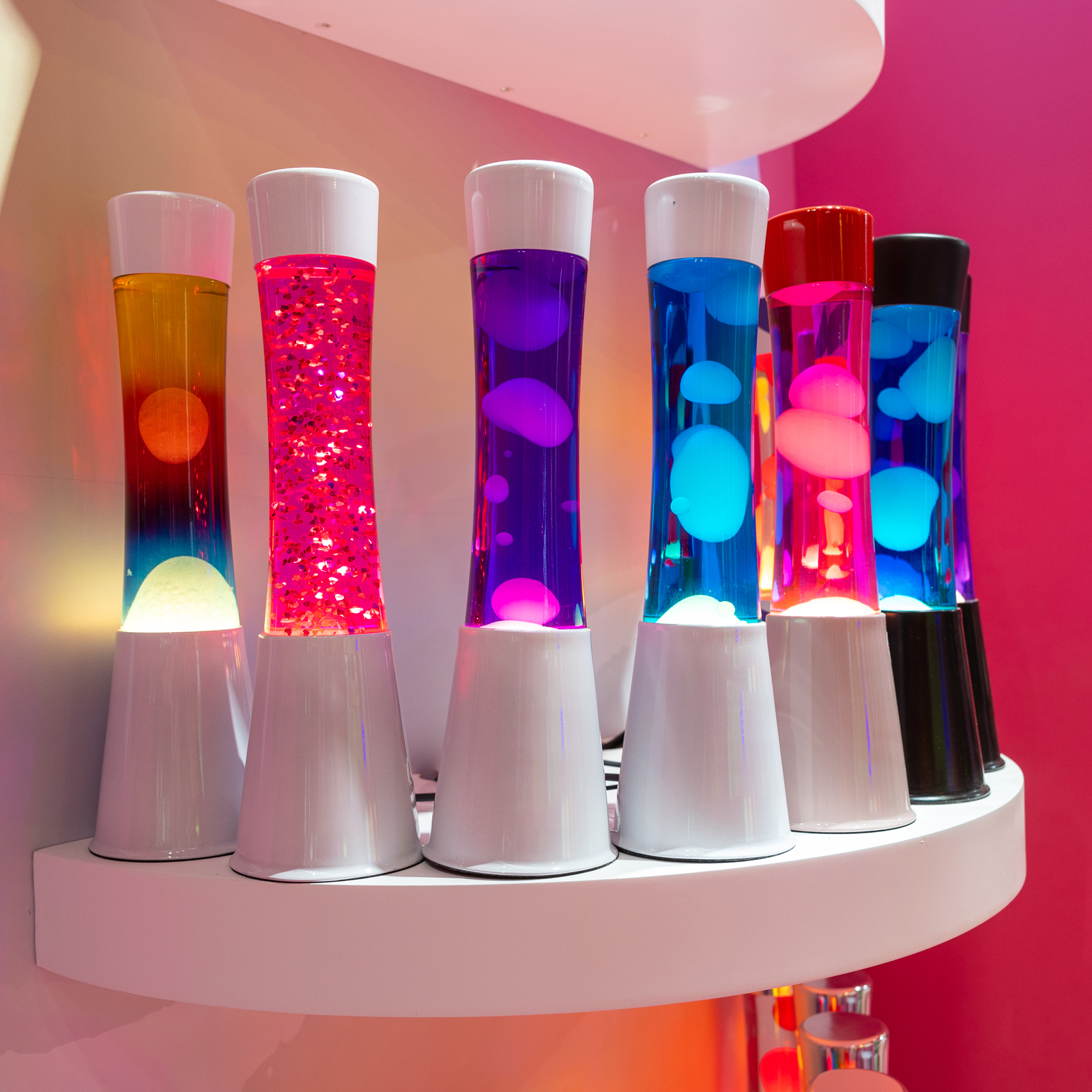 Lava Lamp TOWER Cyan Black Base 