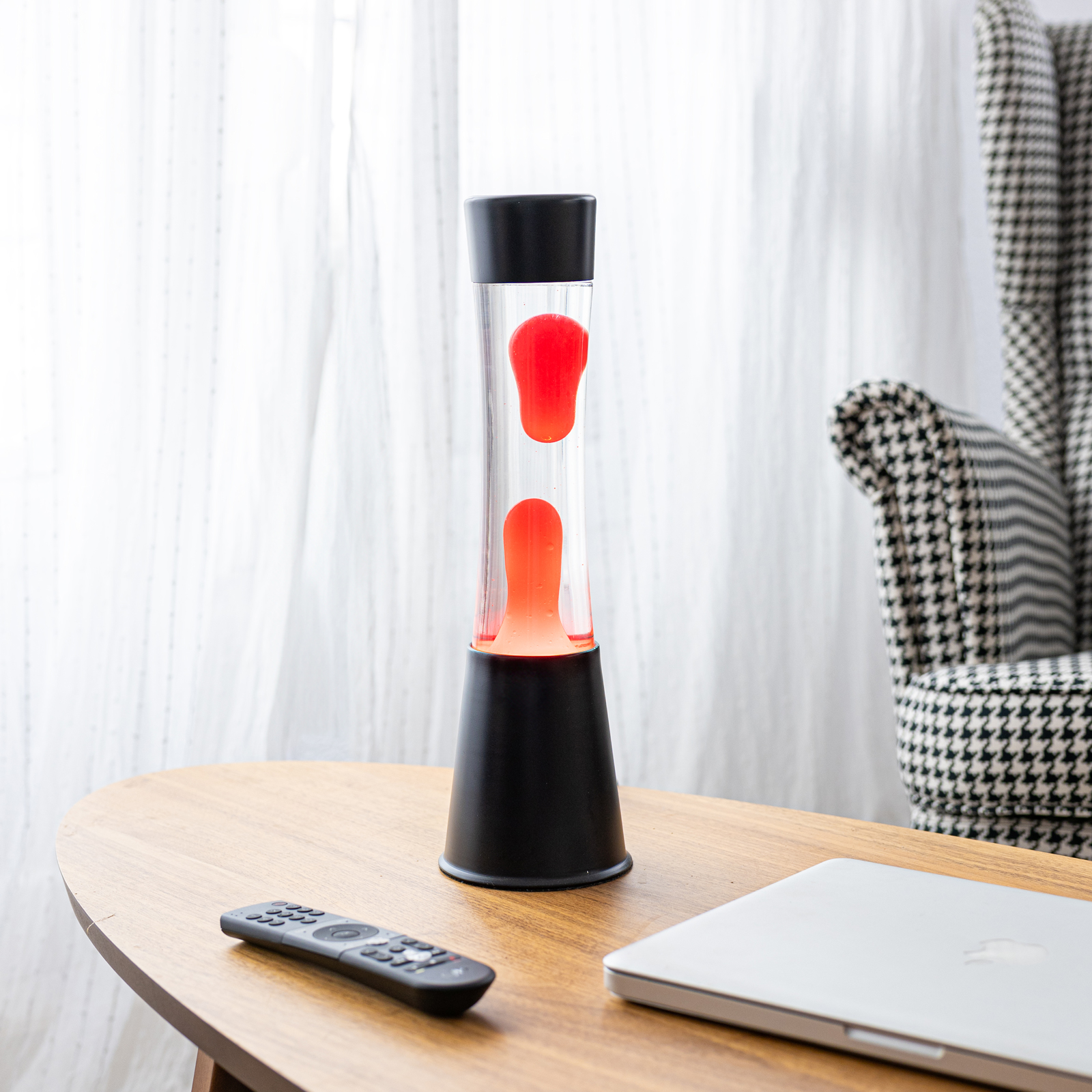 Lava Lamp TOWER Red Black Base 