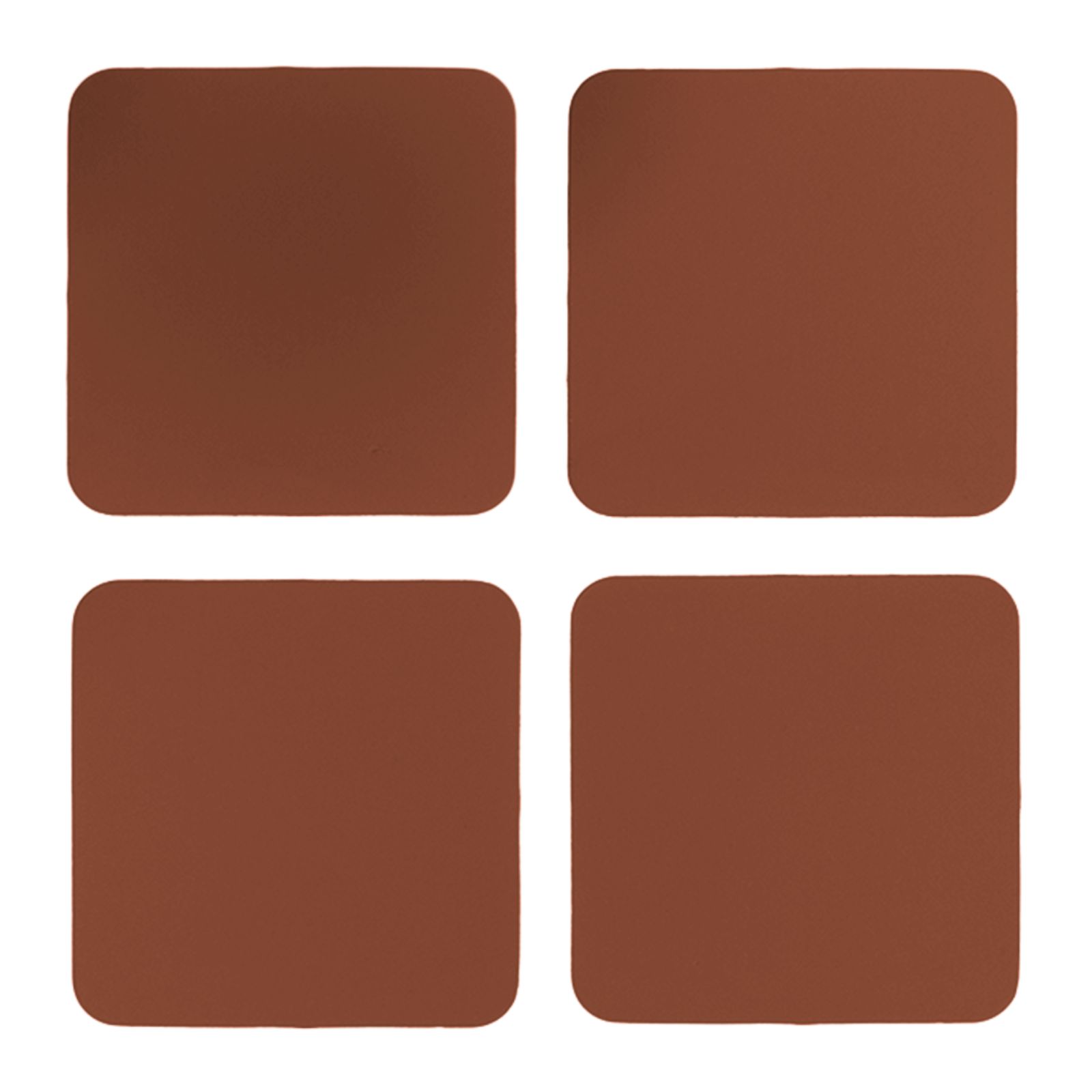 Ruca Square Coasters (x4) Cocoa 