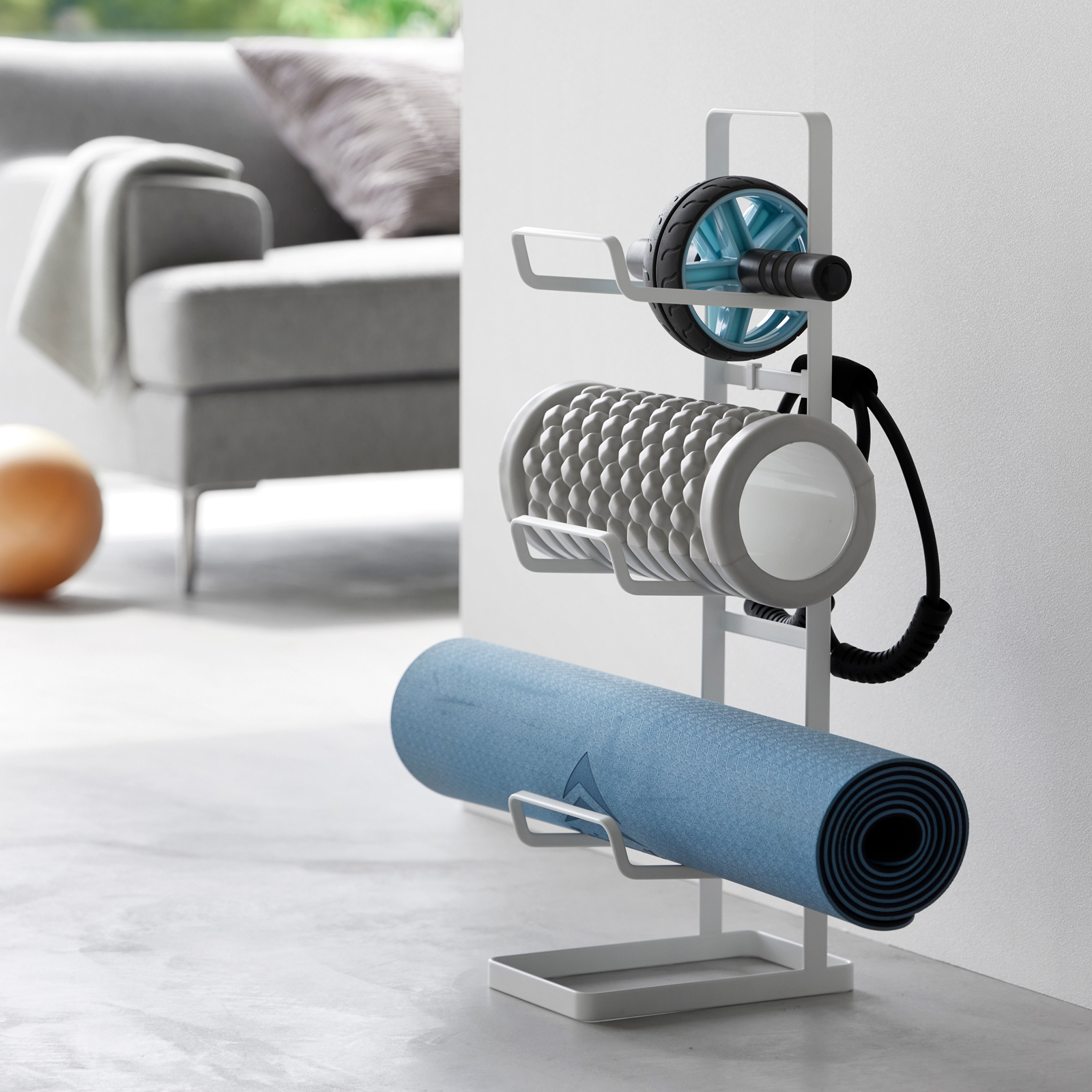 Fitnessgeräte-Ständer TOWER weiss 