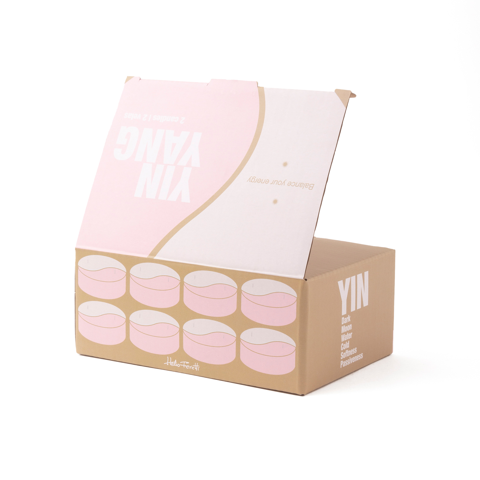 YING & YANG CANDLE PINK 