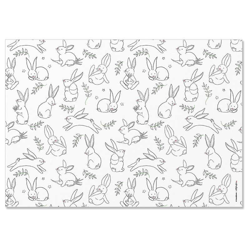 Papiertischset BUNNY 4 Sujets à 12 Blatt