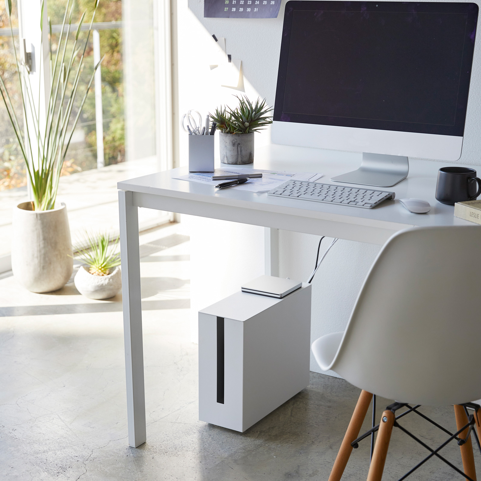 Kabelbox mit Rollen TOWER weiss 