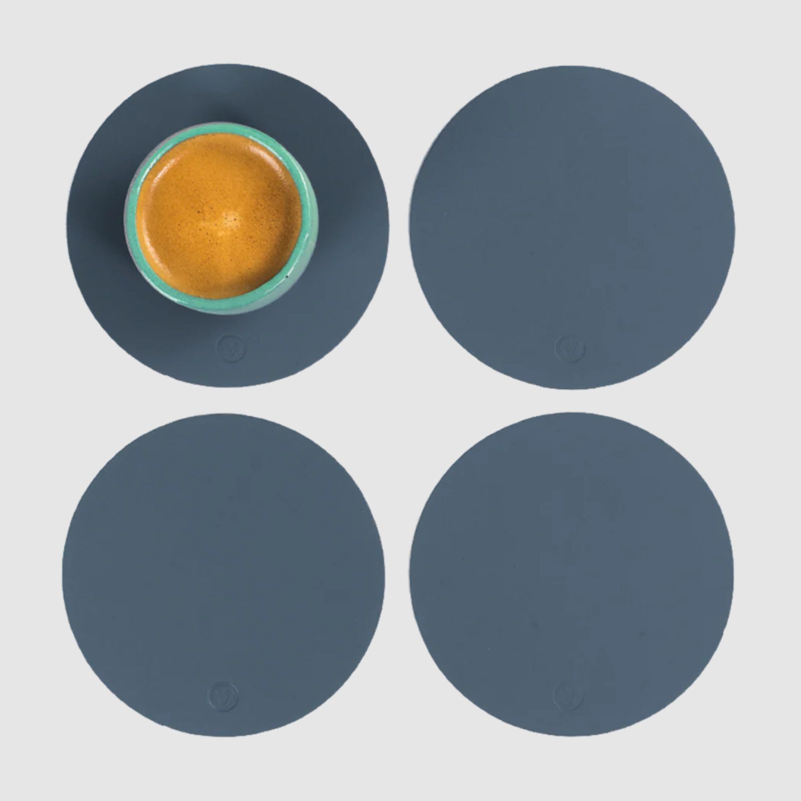 Ruca Round Coasters (x4) Petrol 