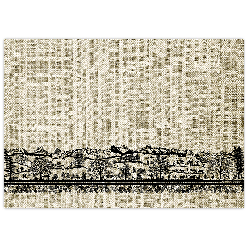 Papiertischset SWISS TRADITION 3 4 Sujets à 12 Blatt