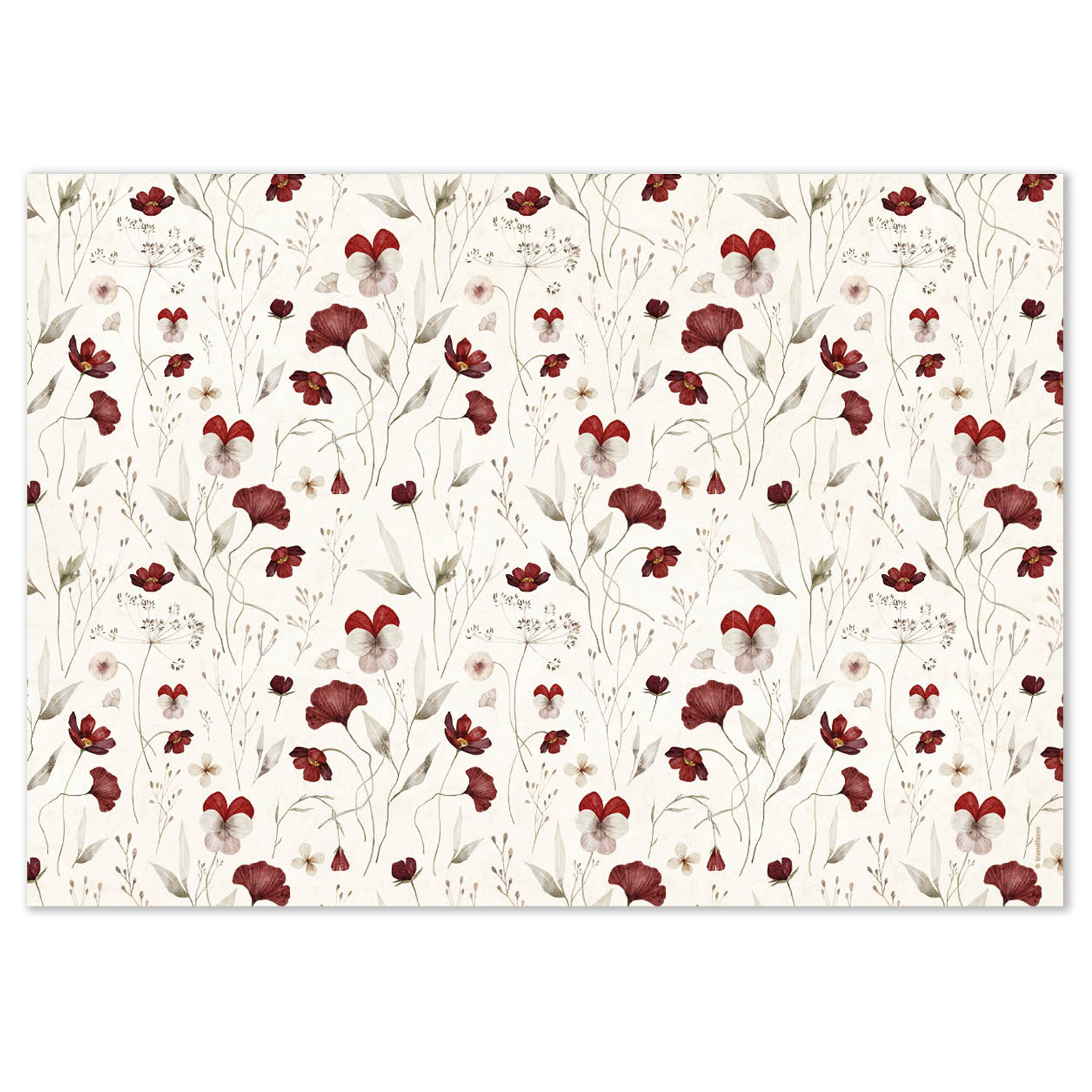 Papiertischset BOHEMIAN GARDEN 4 Sujets à 12 Blatt