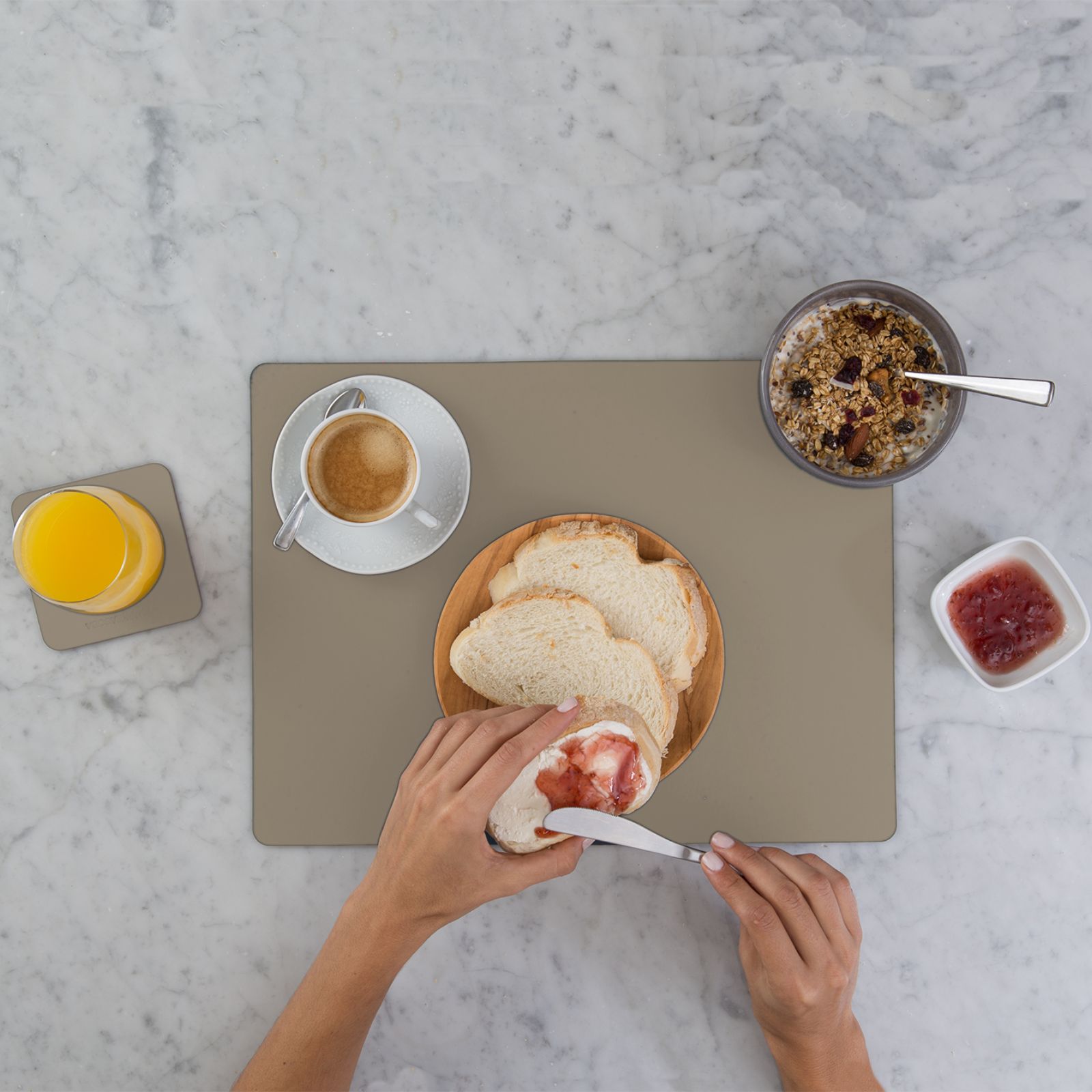 Ruca Rectangle Placemat Cocoa 