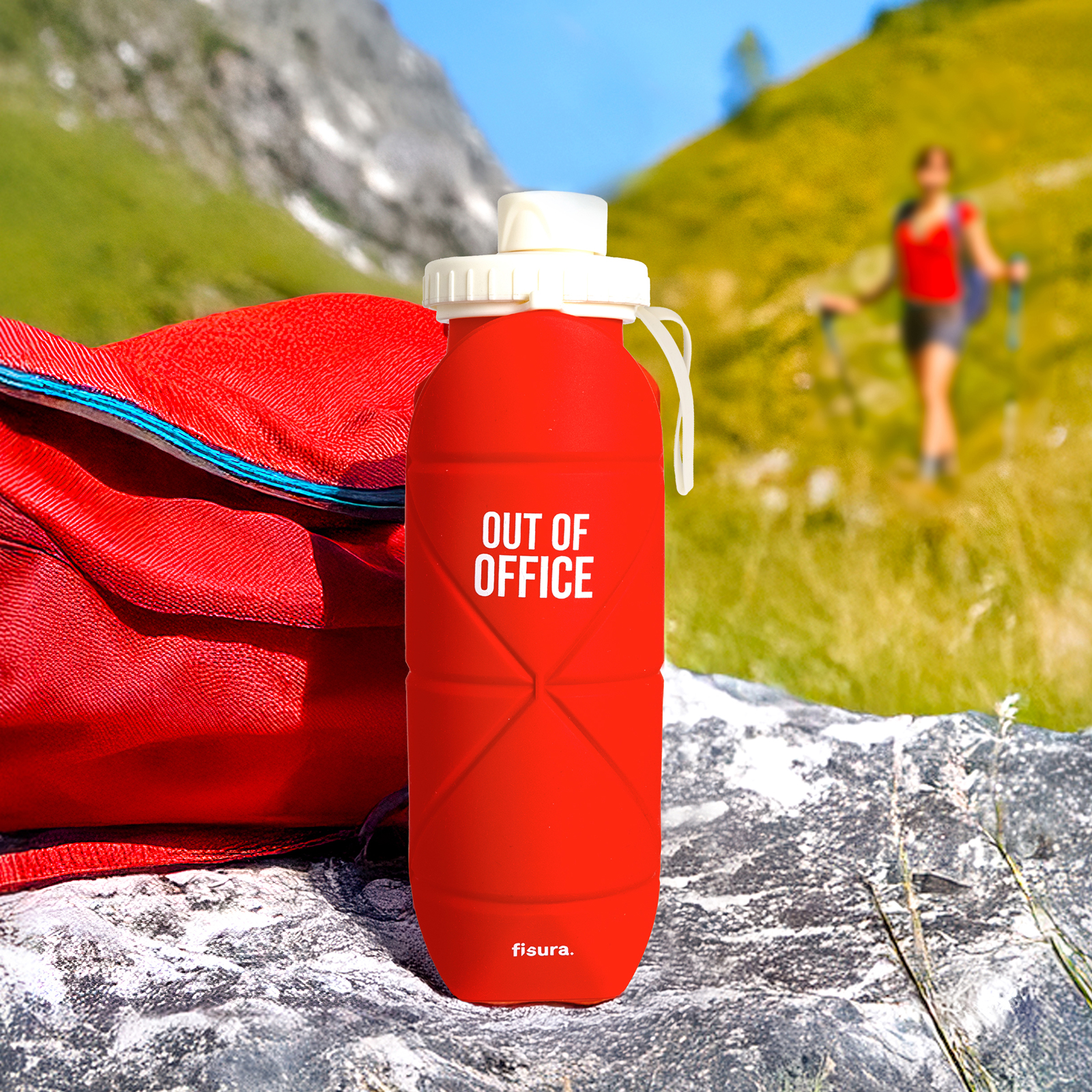 Faltbare Flasche Out of office 