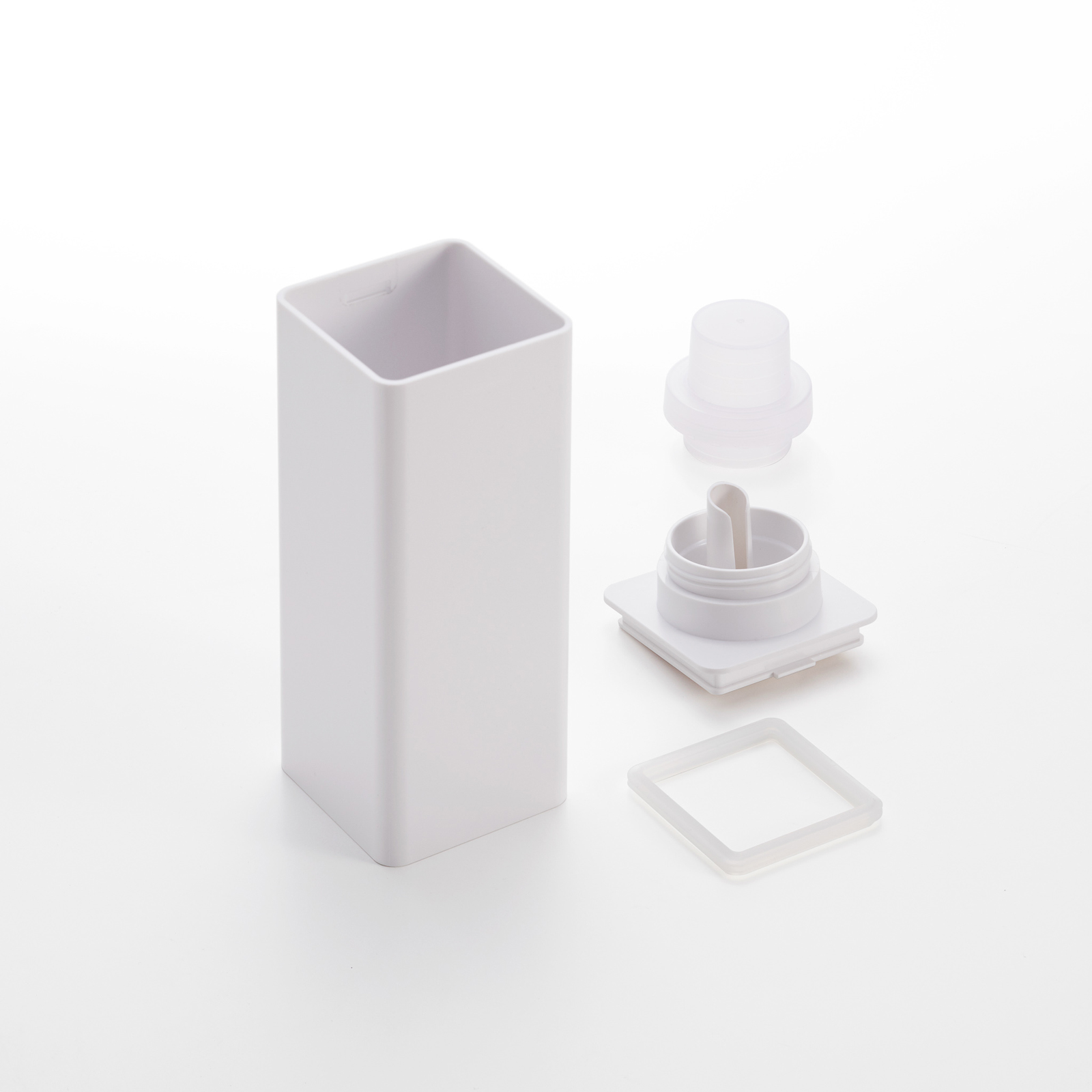 Magnetische Flasche TOWER weiss für Waschmittel und Seife
