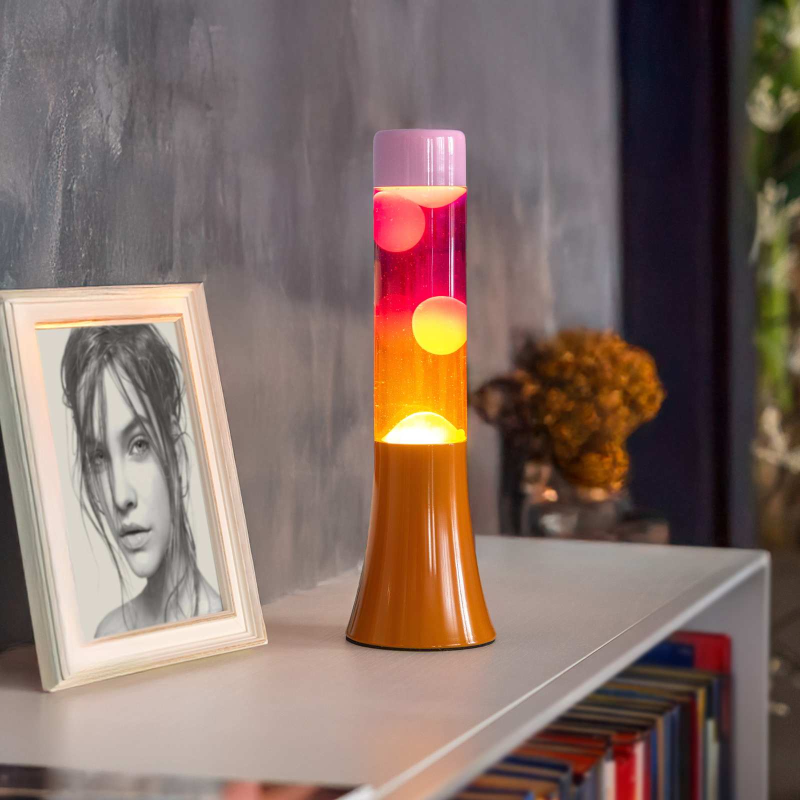 Lava Lamp MINI orange & pink gradient 