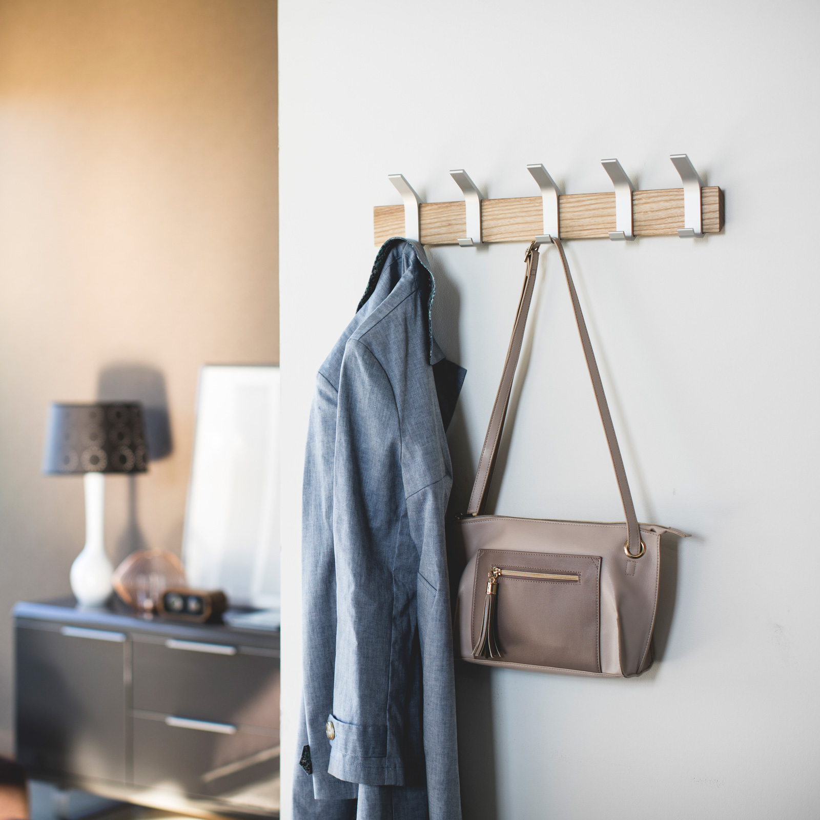 Wandgarderobe RIN silber 