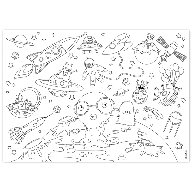 Papiertischset KIDS FUN - COLOR ME! 4 Sujets à 12 Blatt