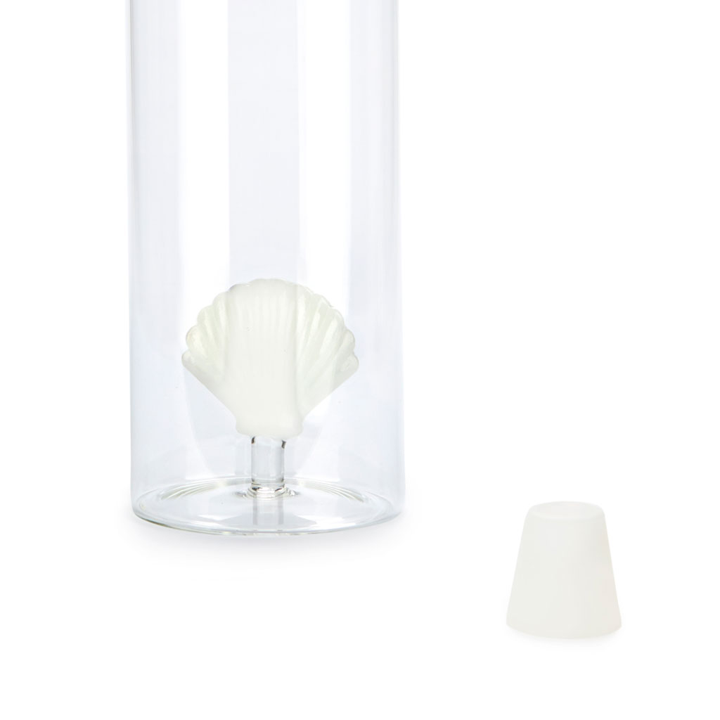 Glasflasche ATLANTIS SHELL 1.2 l weiss Borosilicate