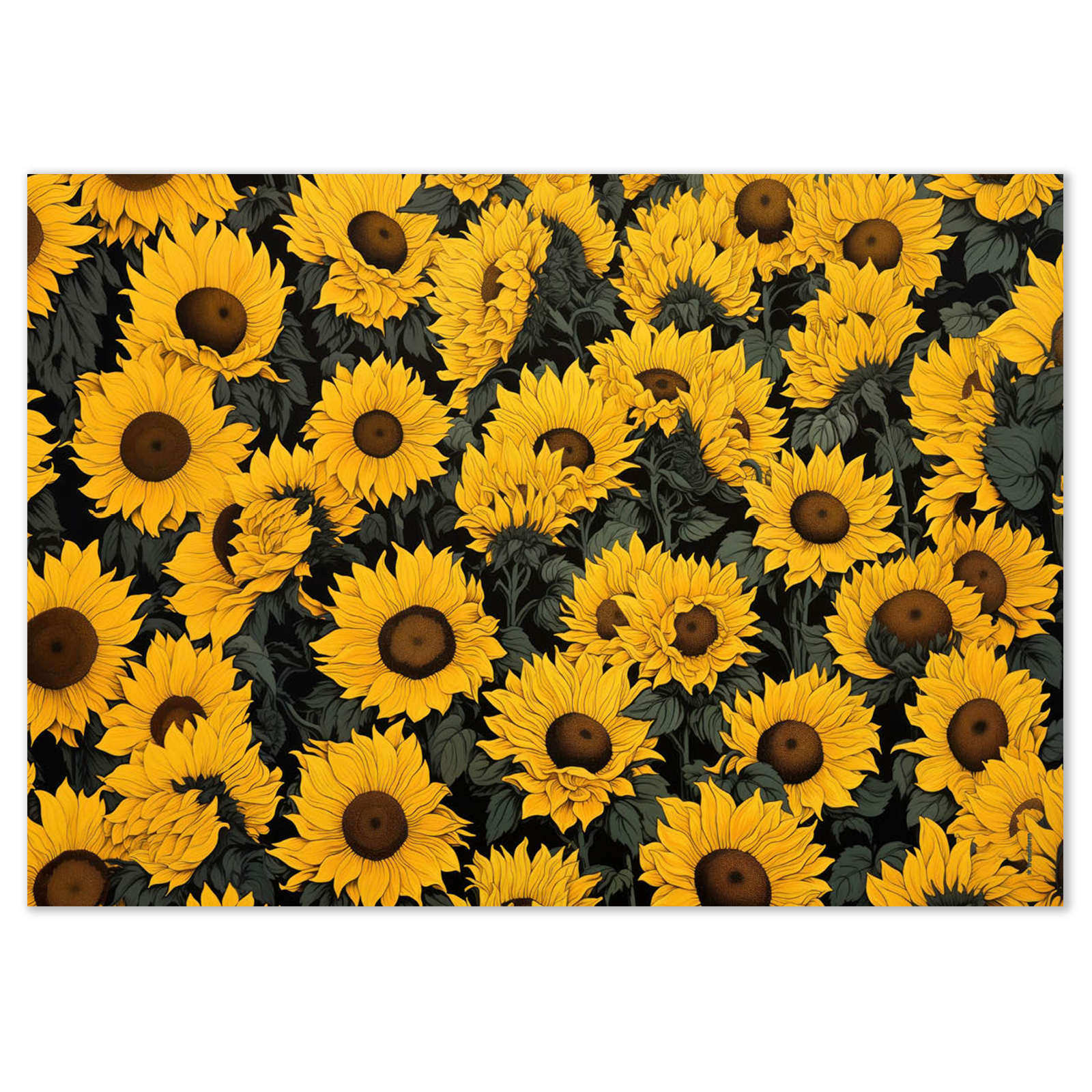 Papiertischset SUNFLOWERS 4 Sujets à 12 Blatt