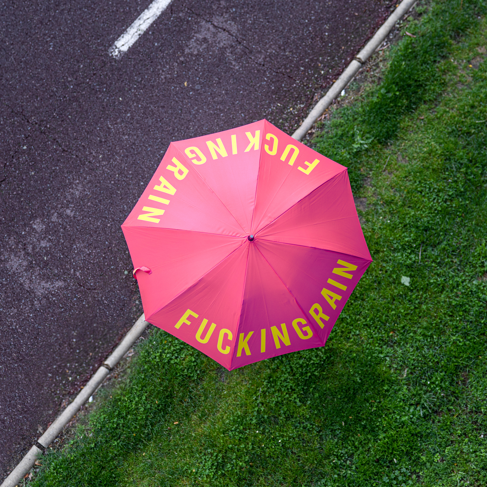 Stockschirm FUCKING RAIN pink 