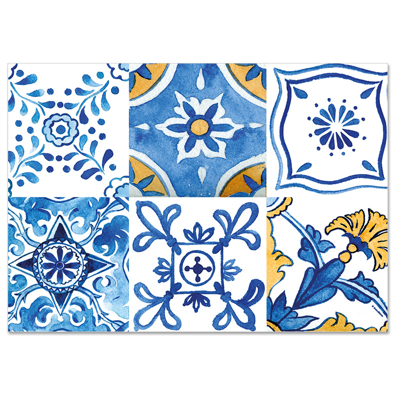 Papiertischset AZULEJOS 4 Sujets à 12 Blatt