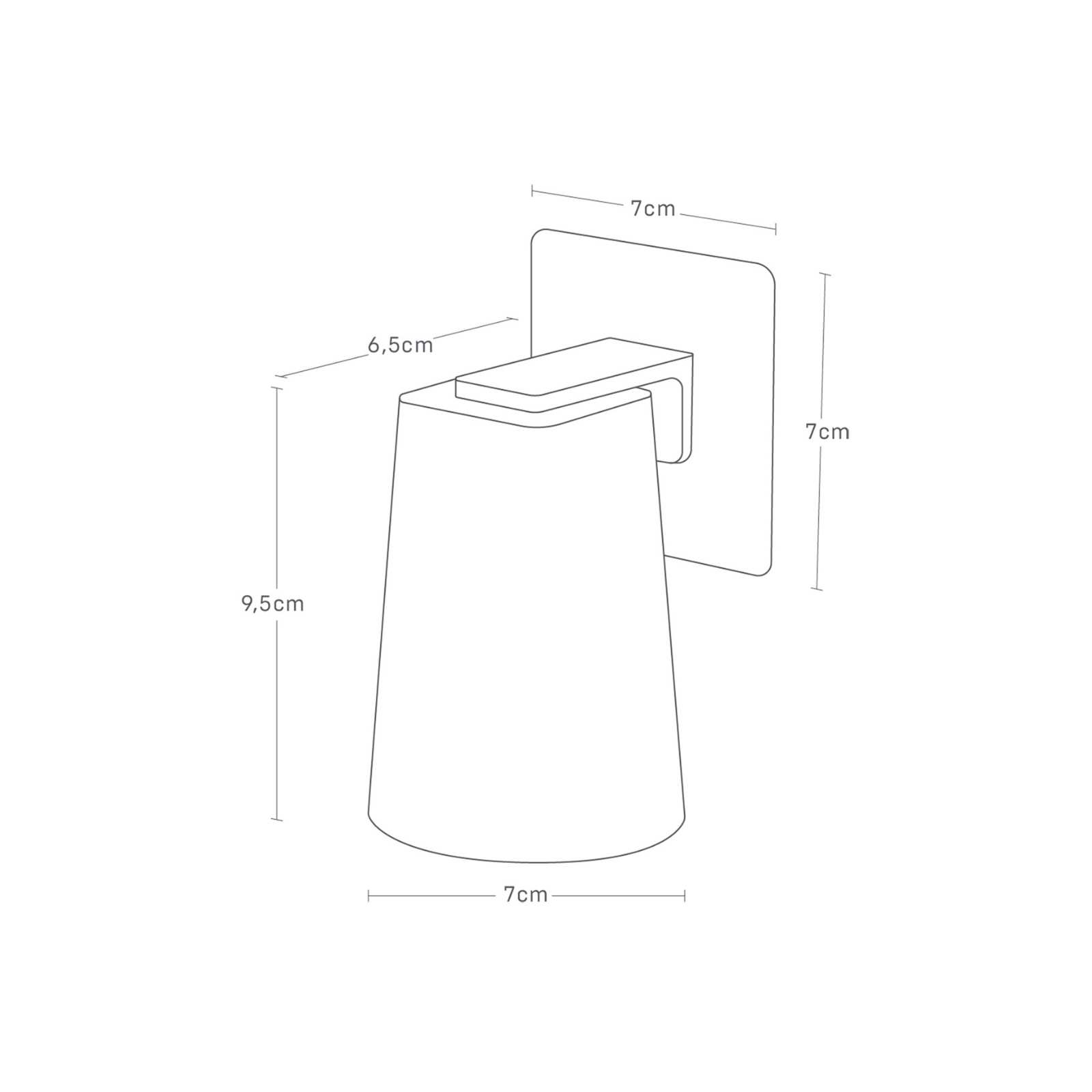 Klebehaken mit Becher TOWER weiss 