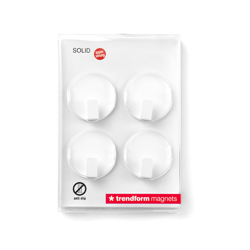 Magnethaken SOLID 4er Set weiss 