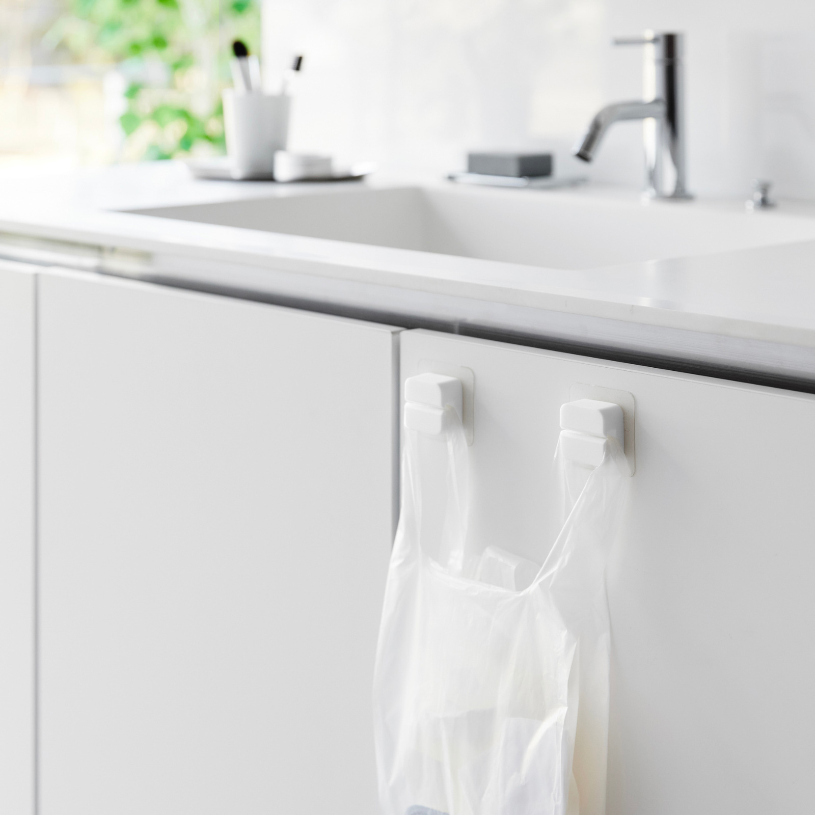 Klebehaken-Mehrzweckhalter TOWER weiss 2er Set