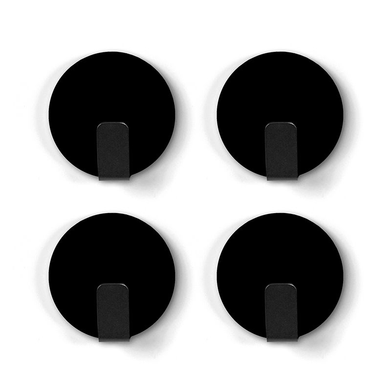 Magnethaken SOLID 4er Set schwarz 