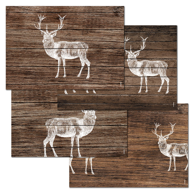 Papiertischset DEER LODGE 4 Sujets à 12 Blatt