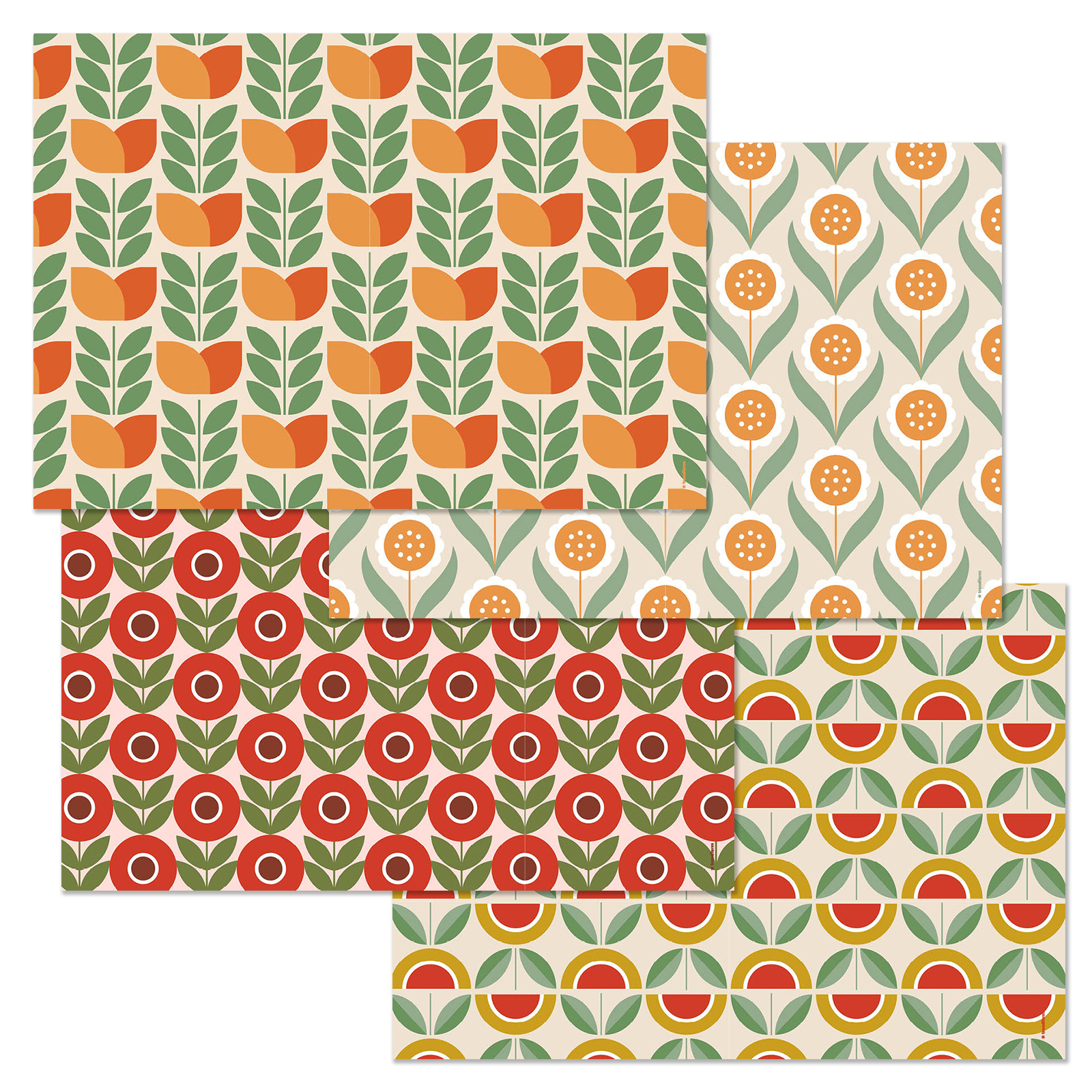 Papiertischset GROOVY KITCHEN 4 Sujets à 12 Blatt