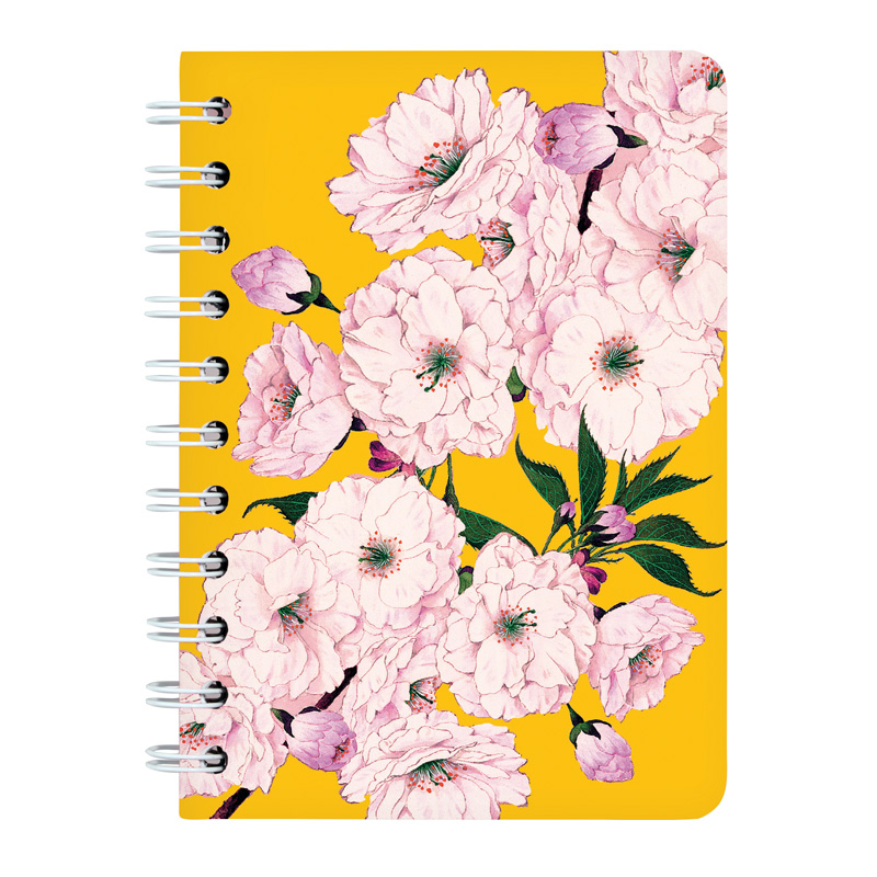 Ringbuch A6 KIRSCHBLÜTE gelb 