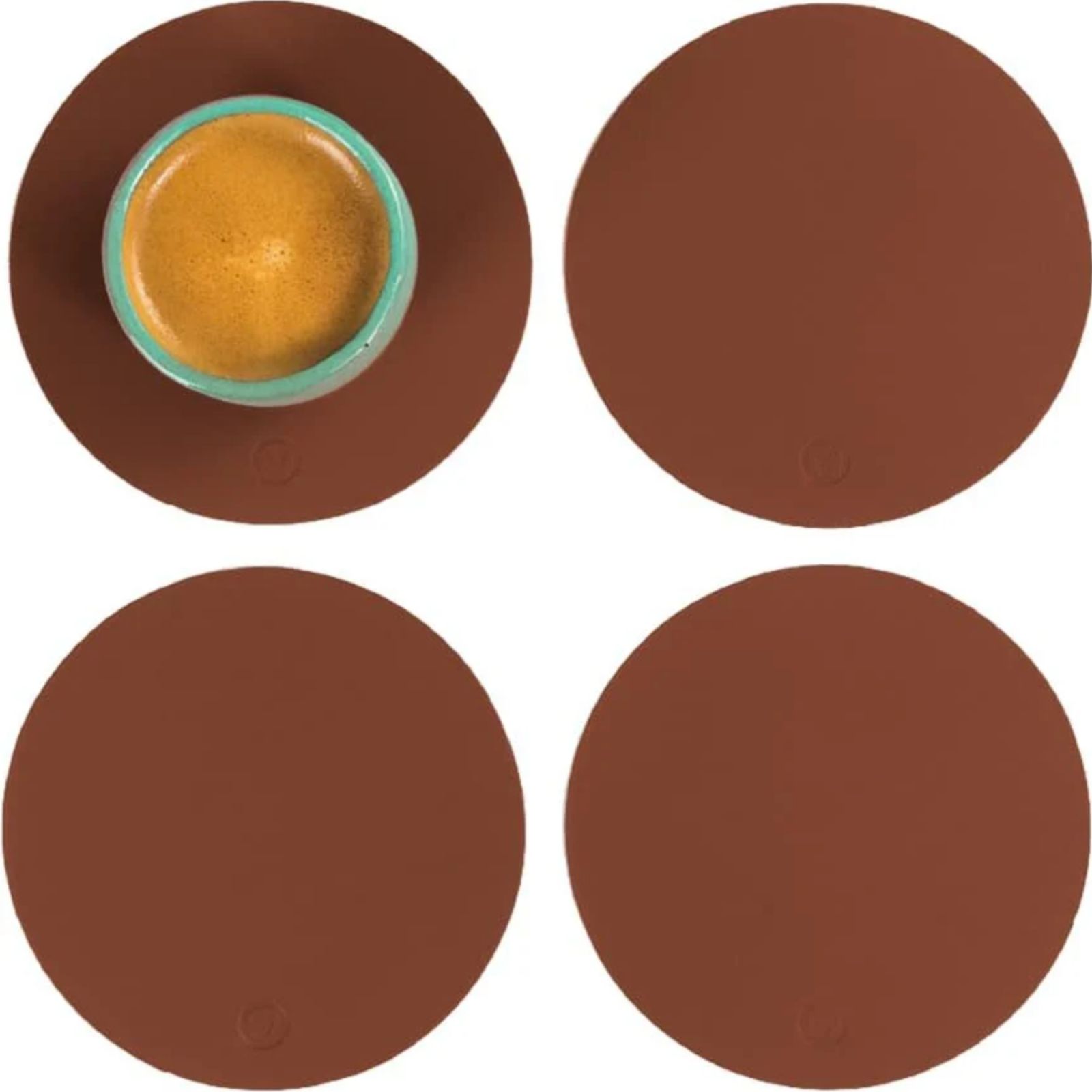 Ruca Round Coasters (x4) Cocoa 