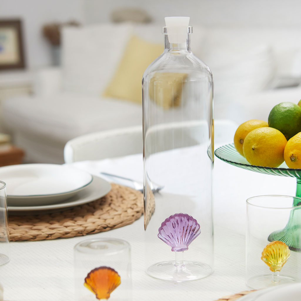 Glasflasche ATLANTIS SHELL 1.2 l lila Borosilicate