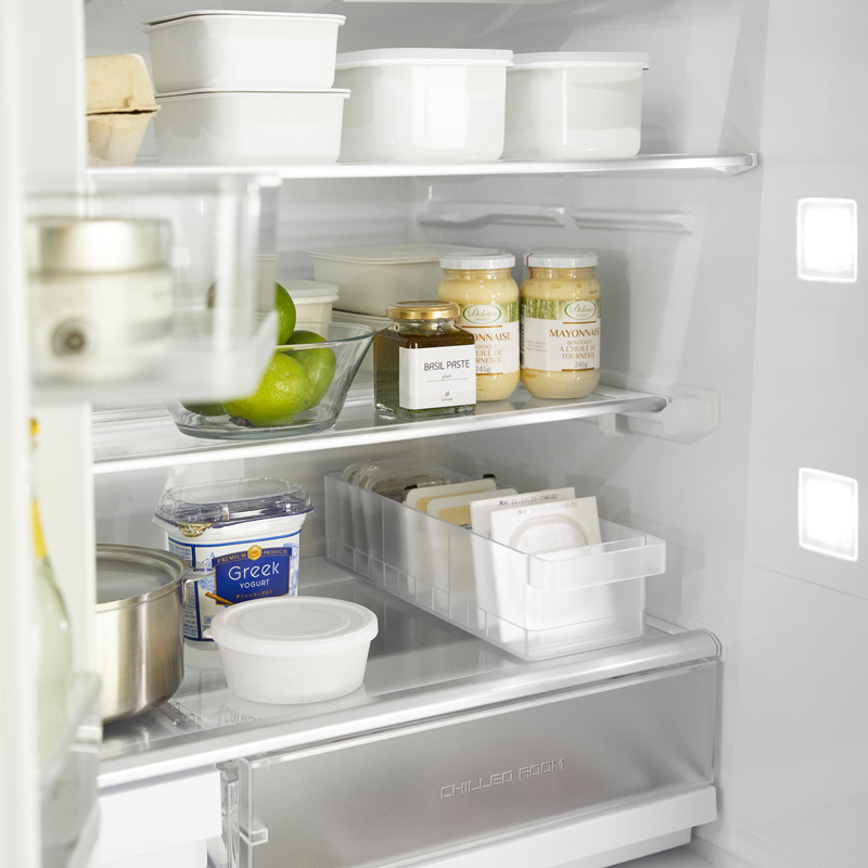 Kühlschrank Organizer TOWER weiss mit Trennwänden