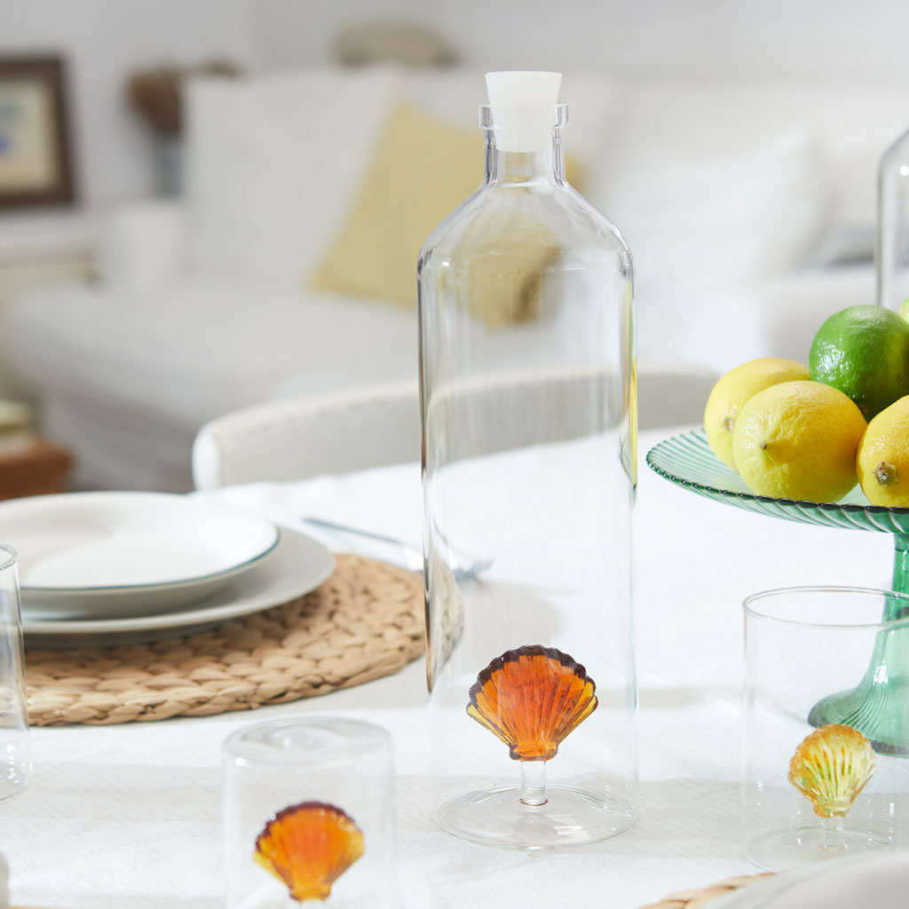 Glasflasche ATLANTIS SHELL 1.2 l amber Borosilicate