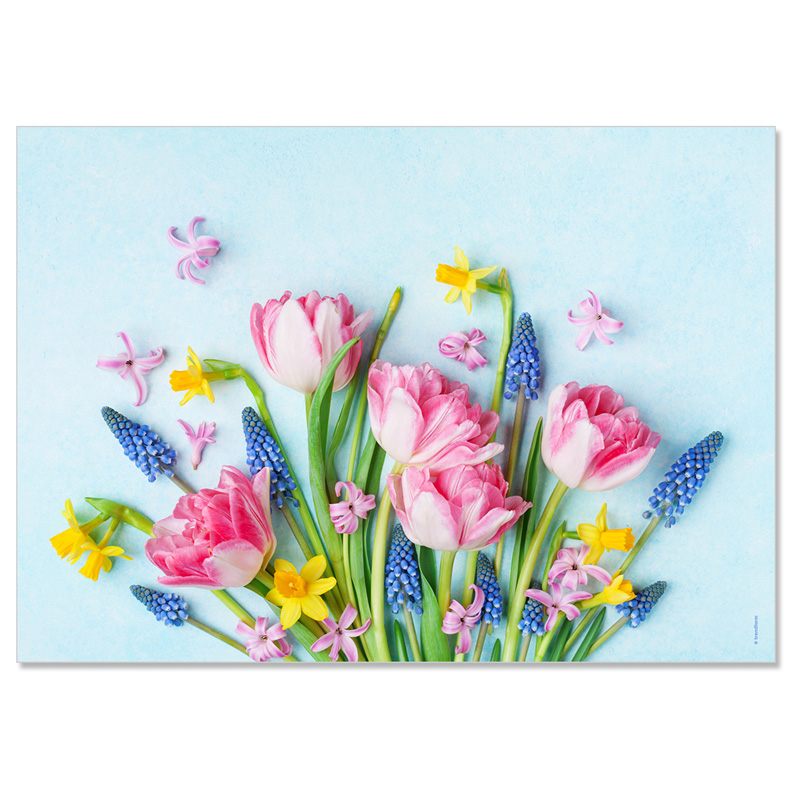 Papiertischset BOUQUET 4 Sujets à 12 Blatt